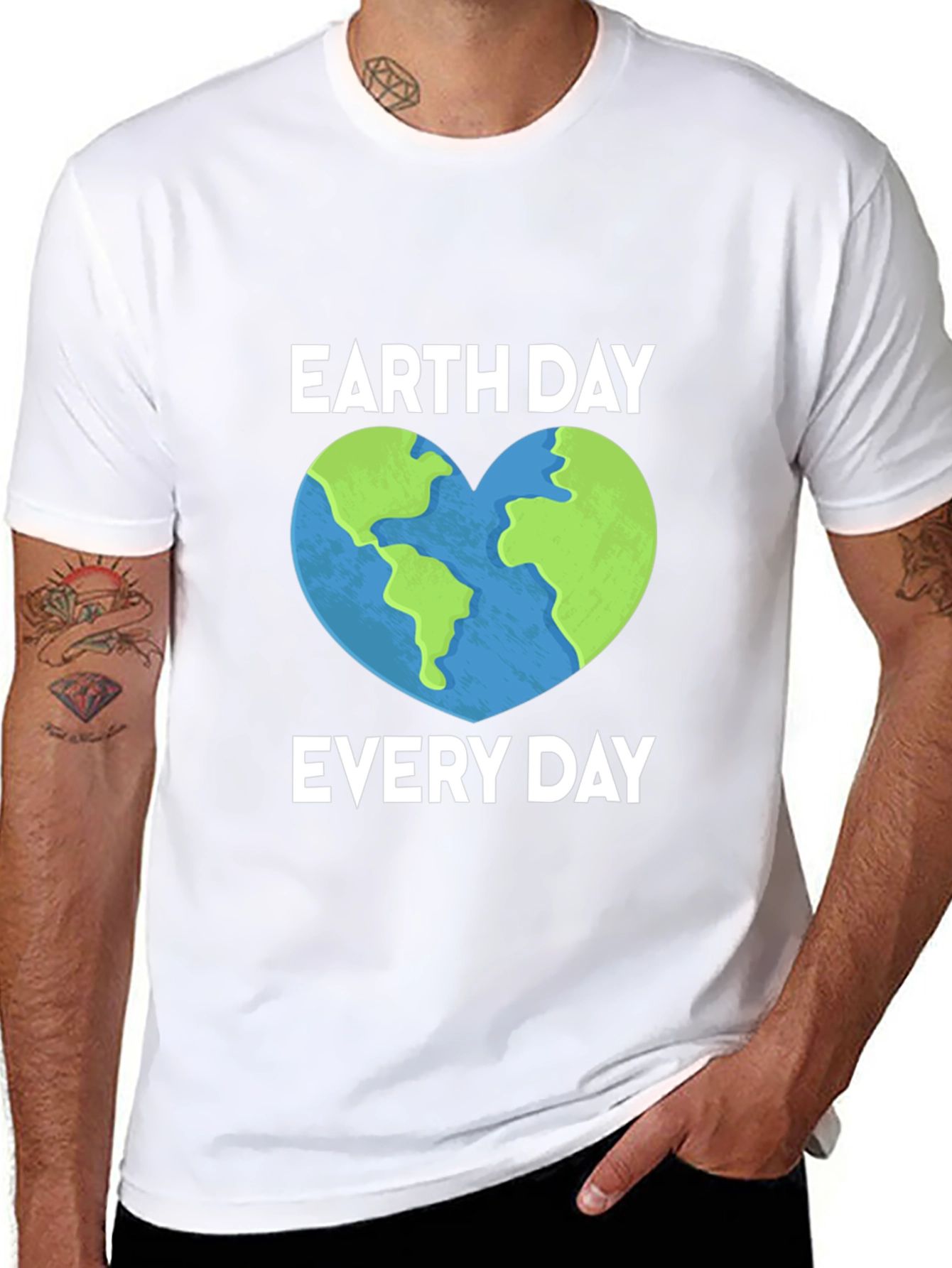Earth Day Every Day T-Shirt Heart Graphic