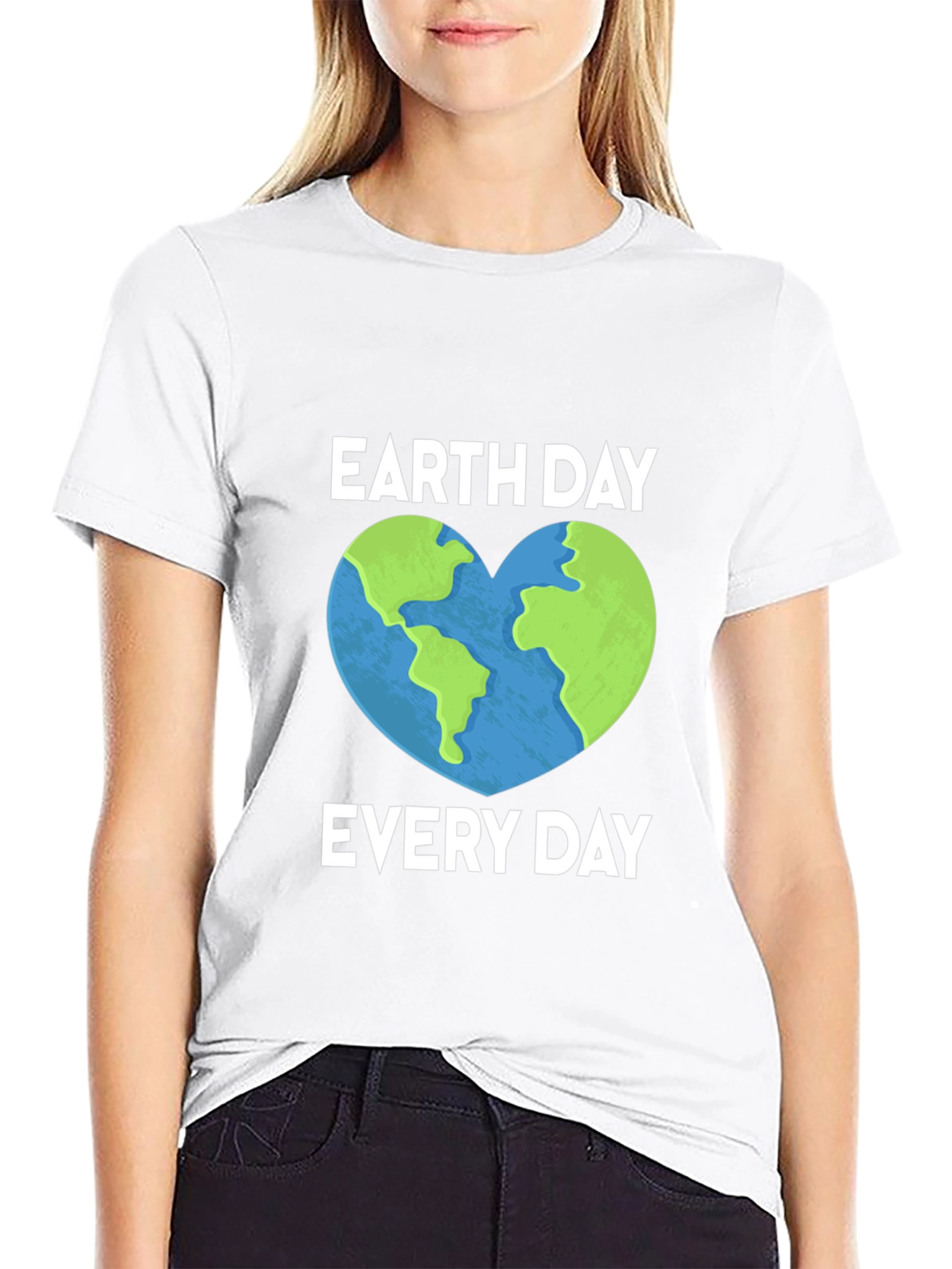 Earth Day Every Day T-Shirt Heart Graphic