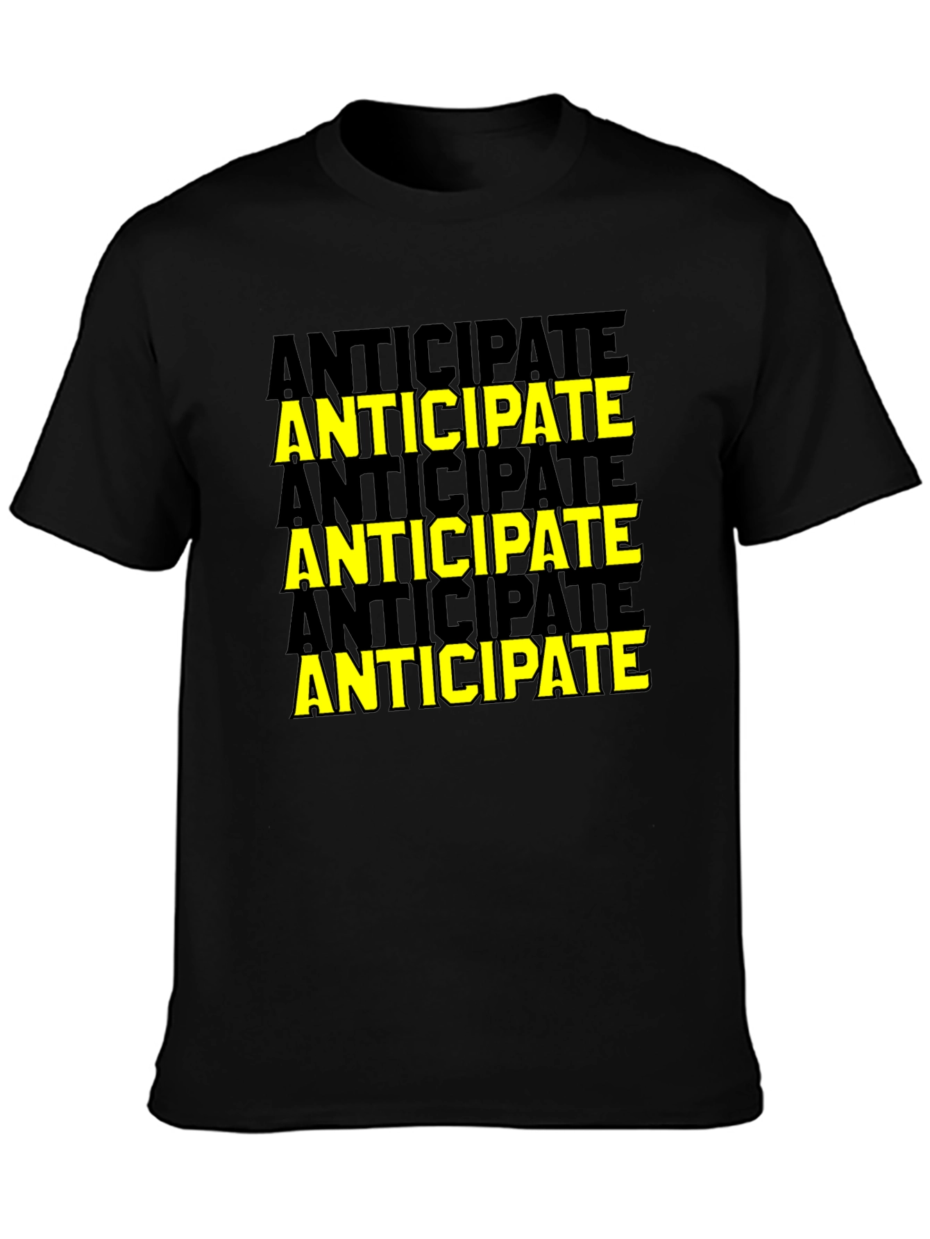 Anticipate Graphic Tee - Black Cotton Blend Shirt