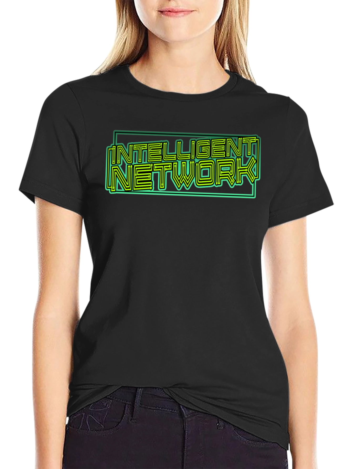 Intelligent Network Graphic T-Shirt - Black