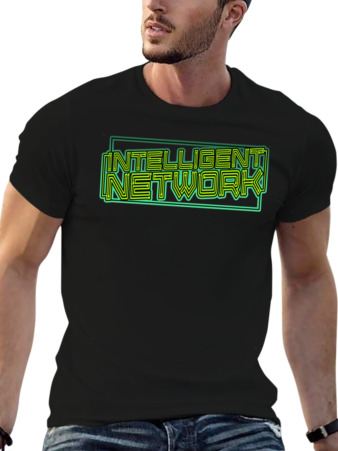 Intelligent Network Graphic T-Shirt - Black