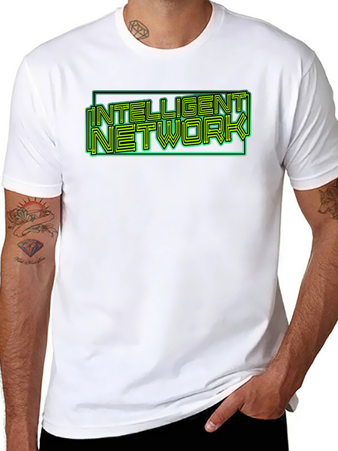 Intelligent Network Graphic T-Shirt - Black
