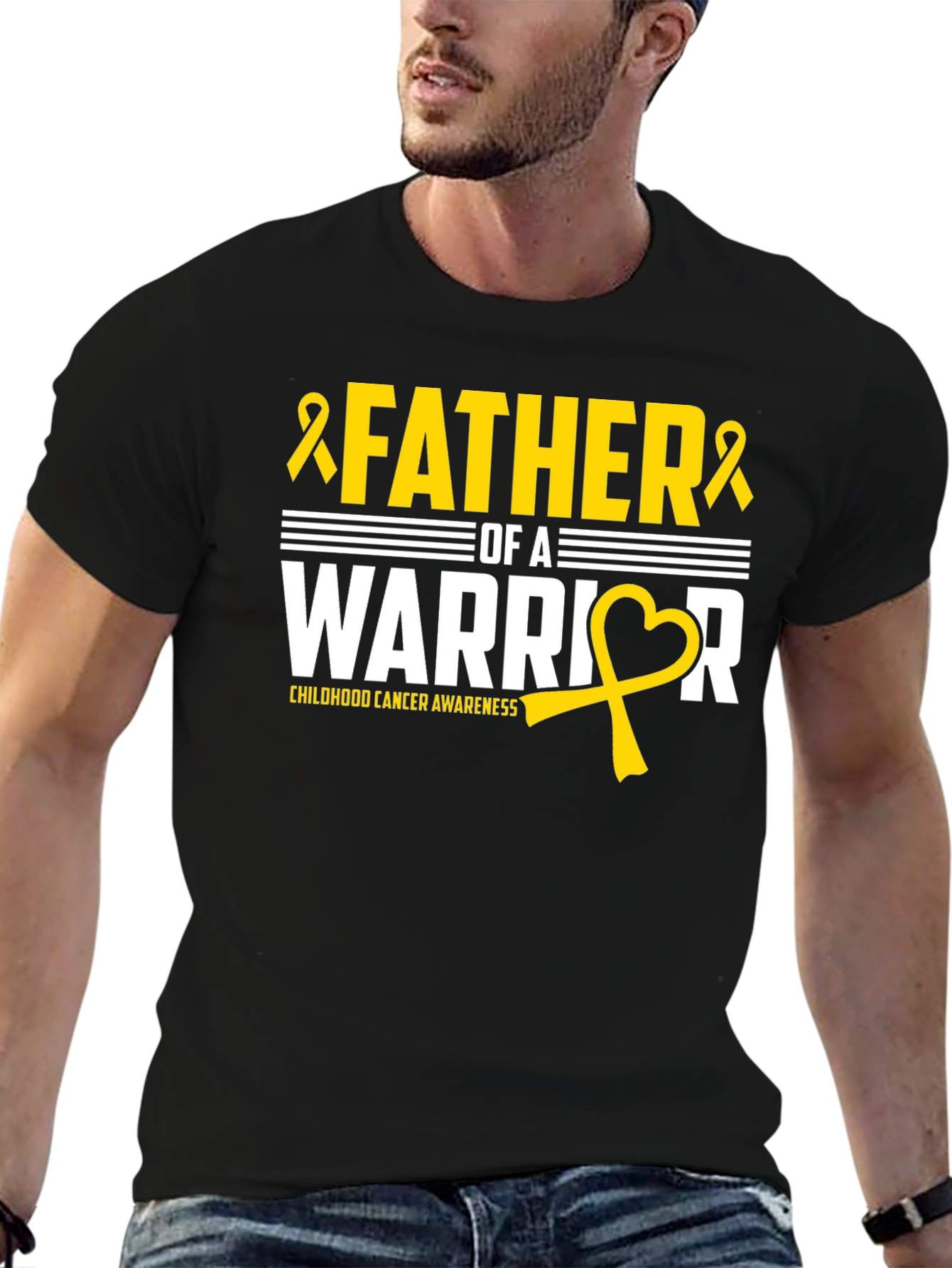 Father of a Warrior Childhood Cancer Awareness T-Shirt