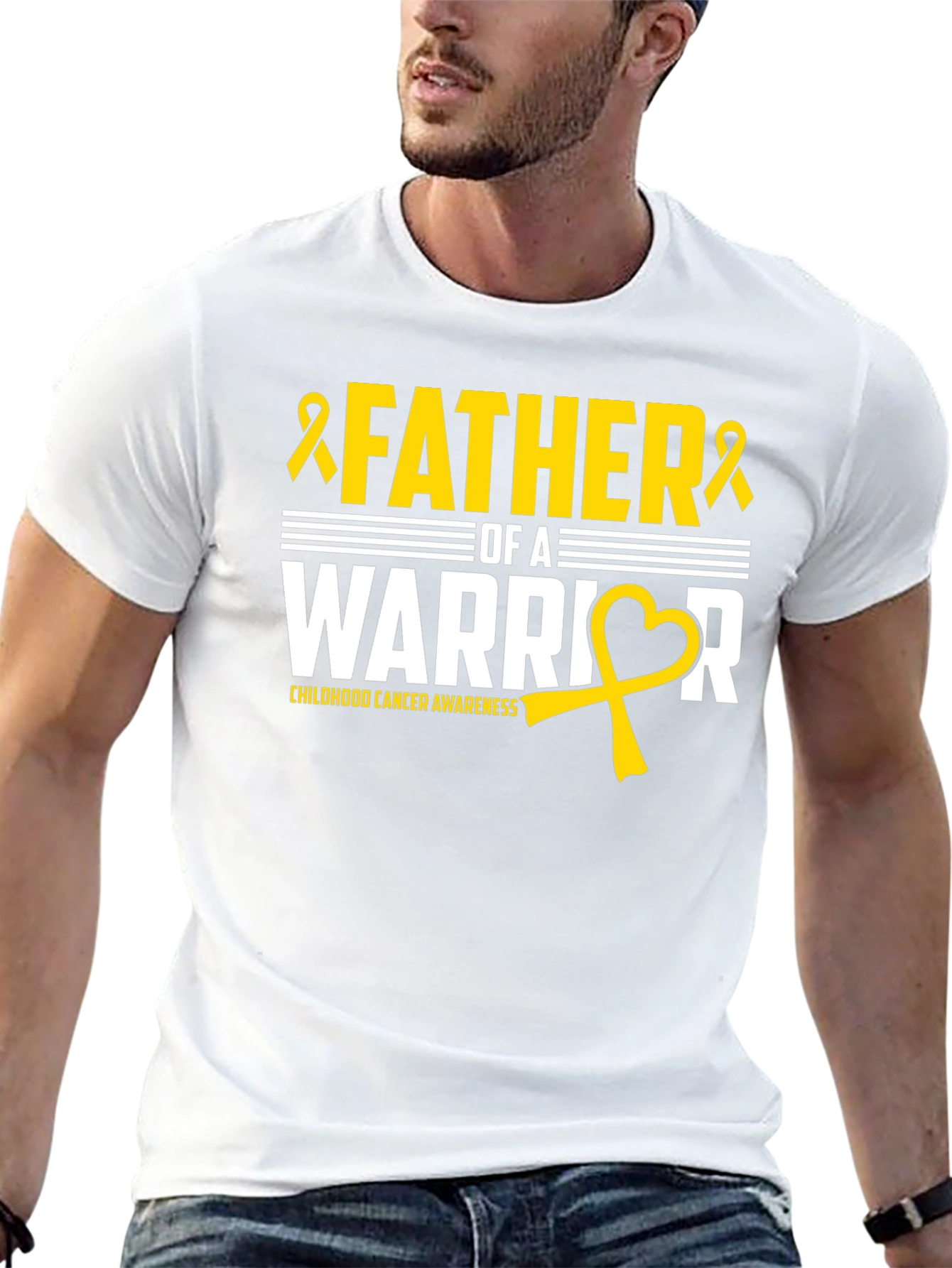 Father of a Warrior Childhood Cancer Awareness T-Shirt