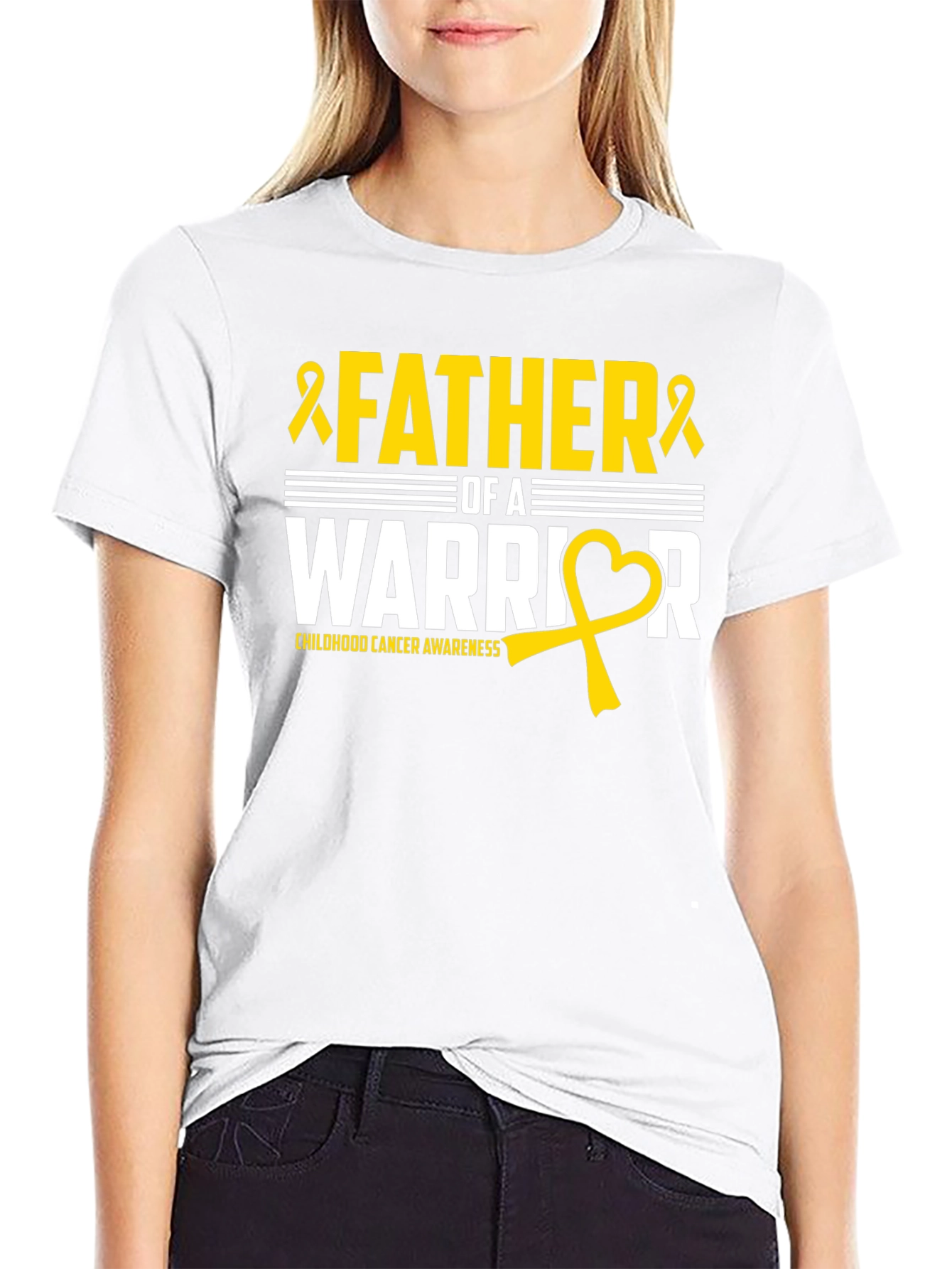 Father of a Warrior Childhood Cancer Awareness T-Shirt
