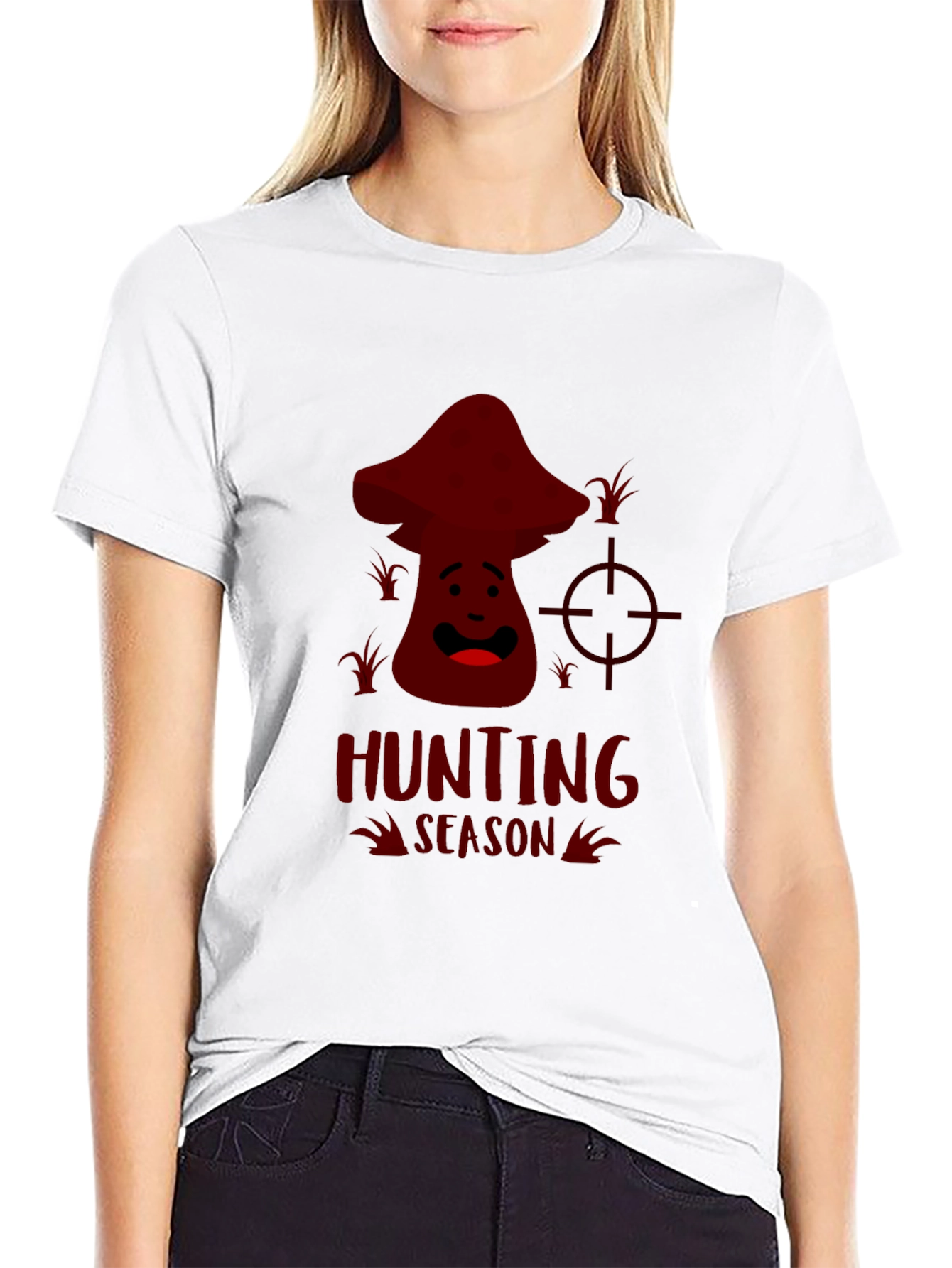Mushroom Hunting Season Funny Graphic Tee