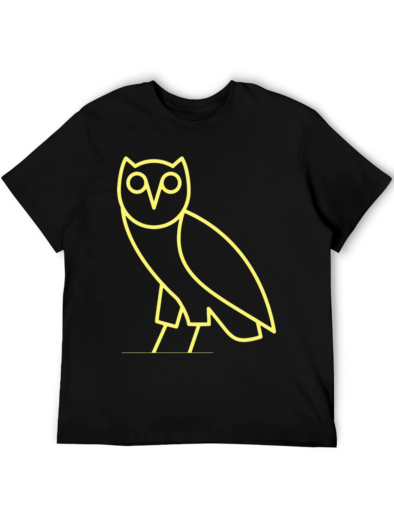 Modern Owl Graphic Tee - Black