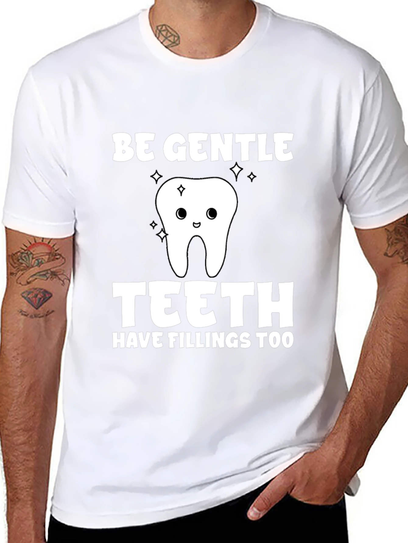 Be Gentle Teeth Funny Dental Hygienist T-Shirt