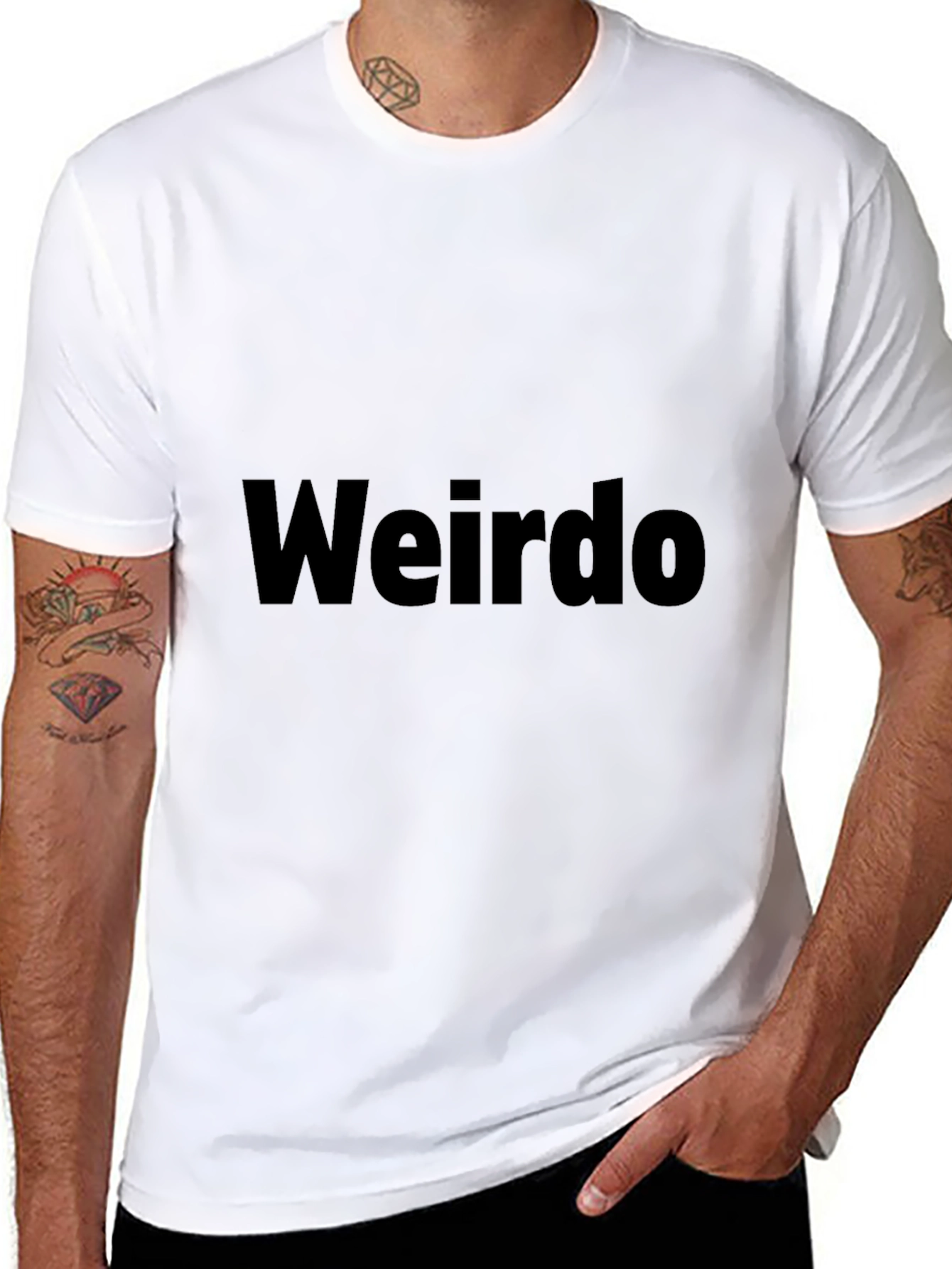 Weirdo Graphic Tee - Black Cotton T-Shirt