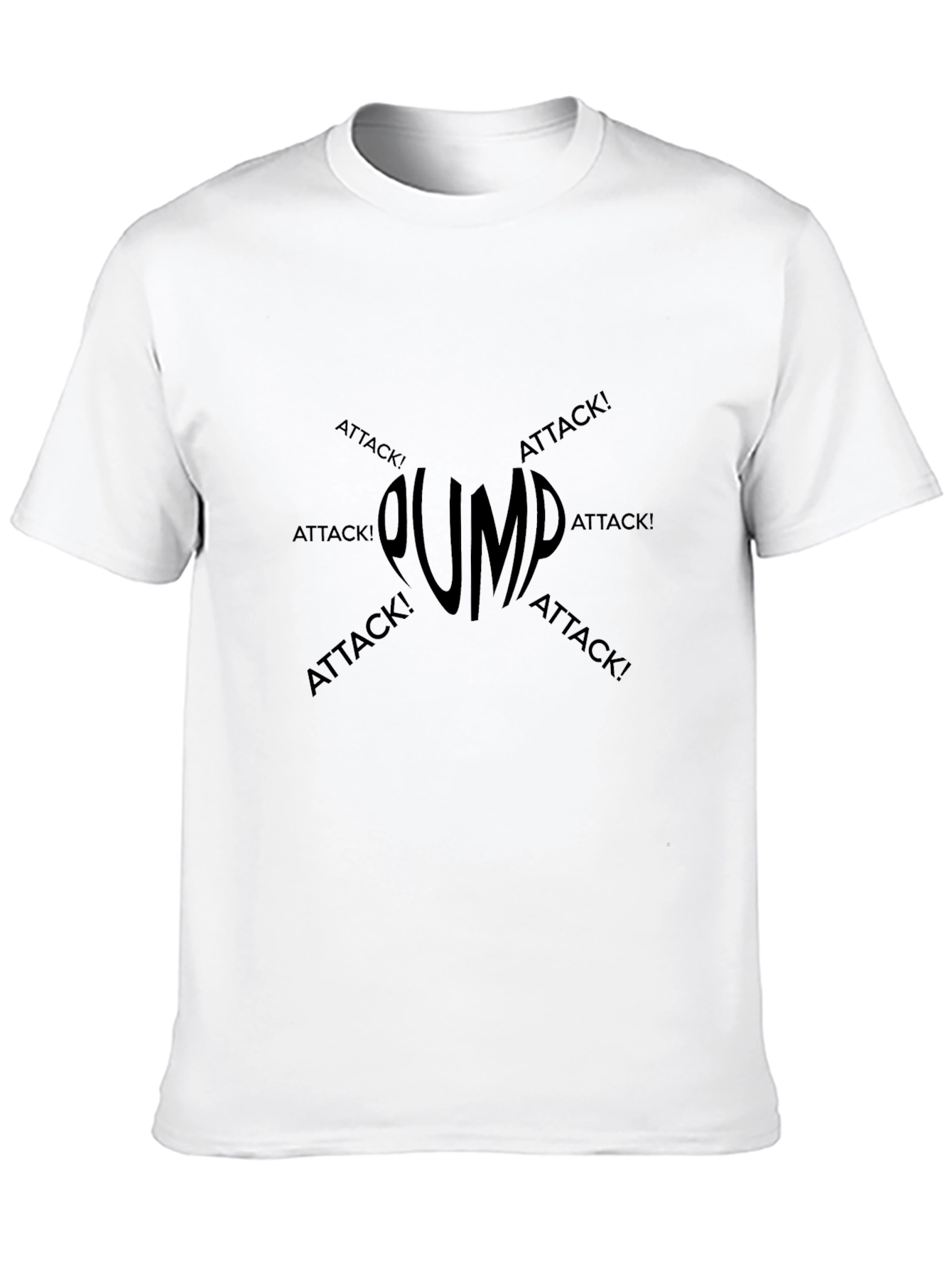Pump Attack Black Graphic T-Shirt