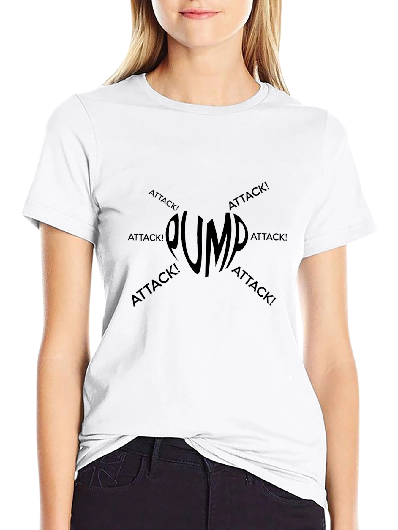Pump Attack Black Graphic T-Shirt