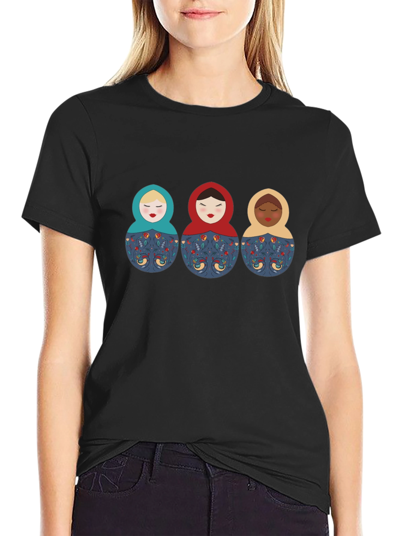 Matryoshka Doll Graphic Print T-Shirt