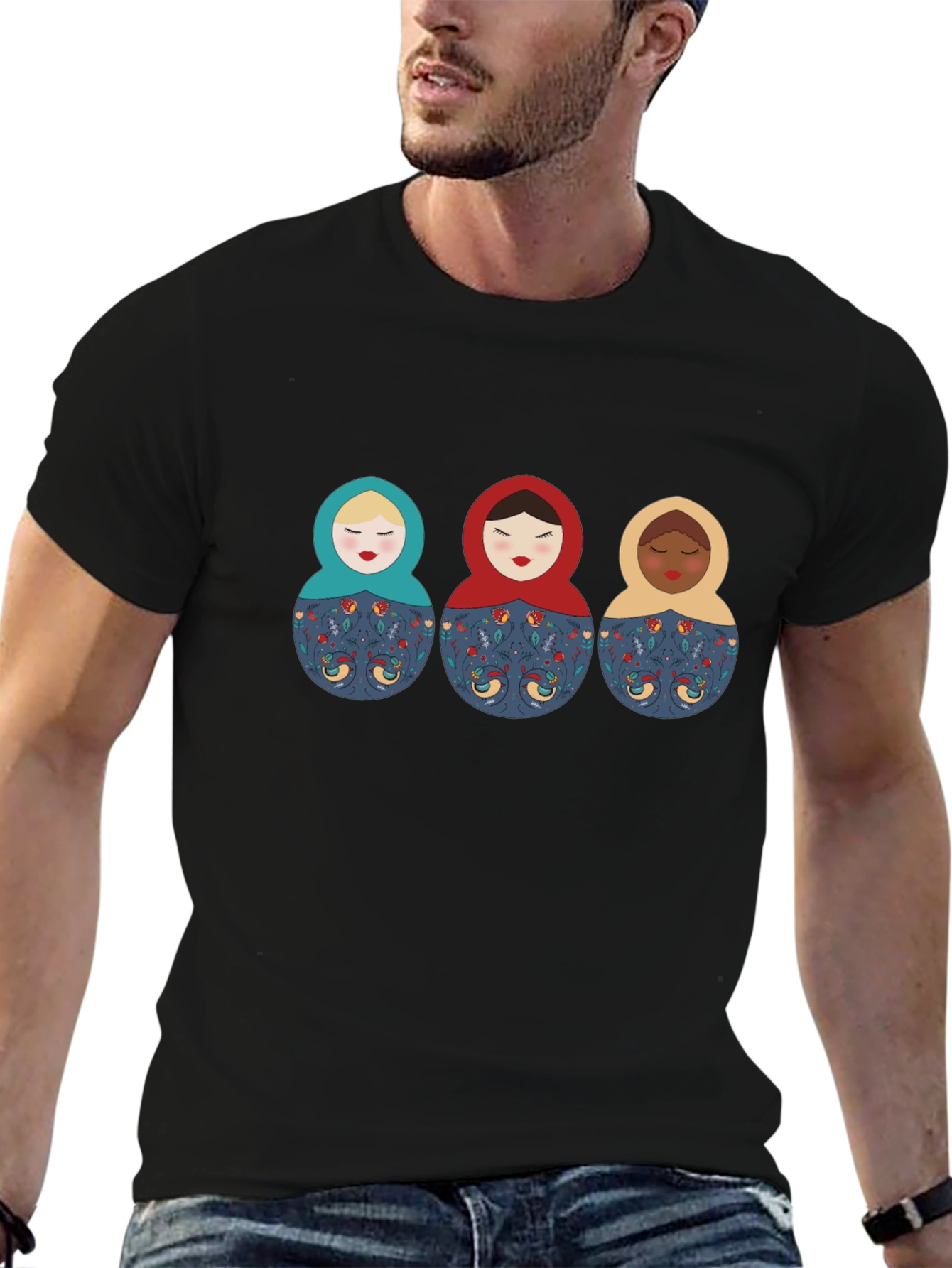 Matryoshka Doll Graphic Print T-Shirt