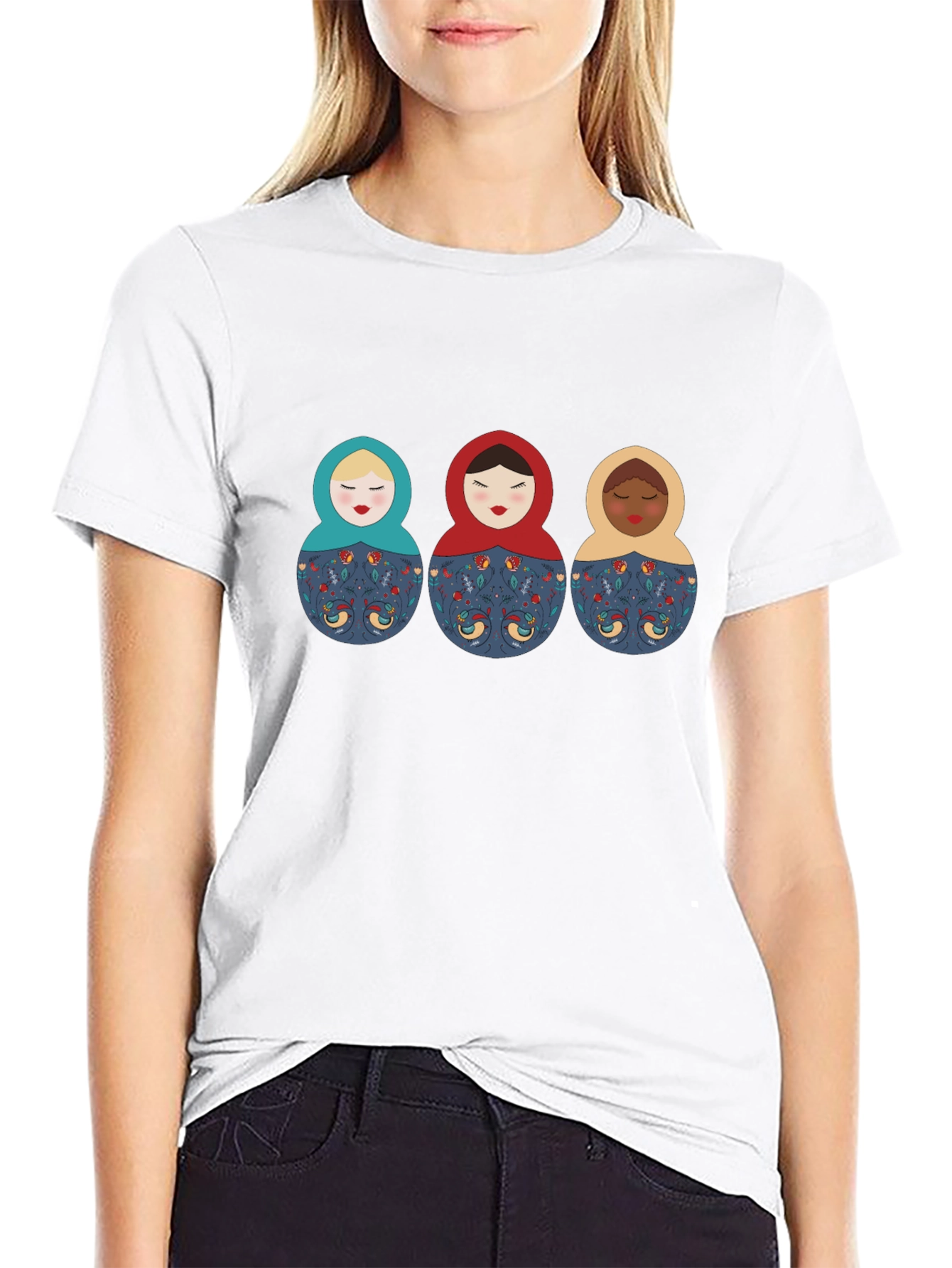 Matryoshka Doll Graphic Print T-Shirt