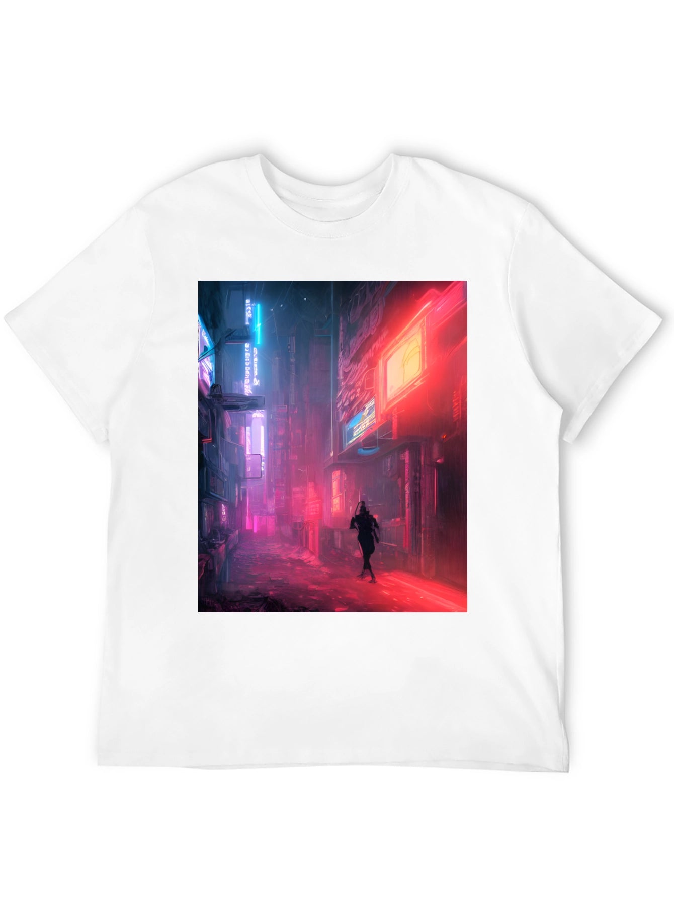 Neon Cityscape Graphic Tee