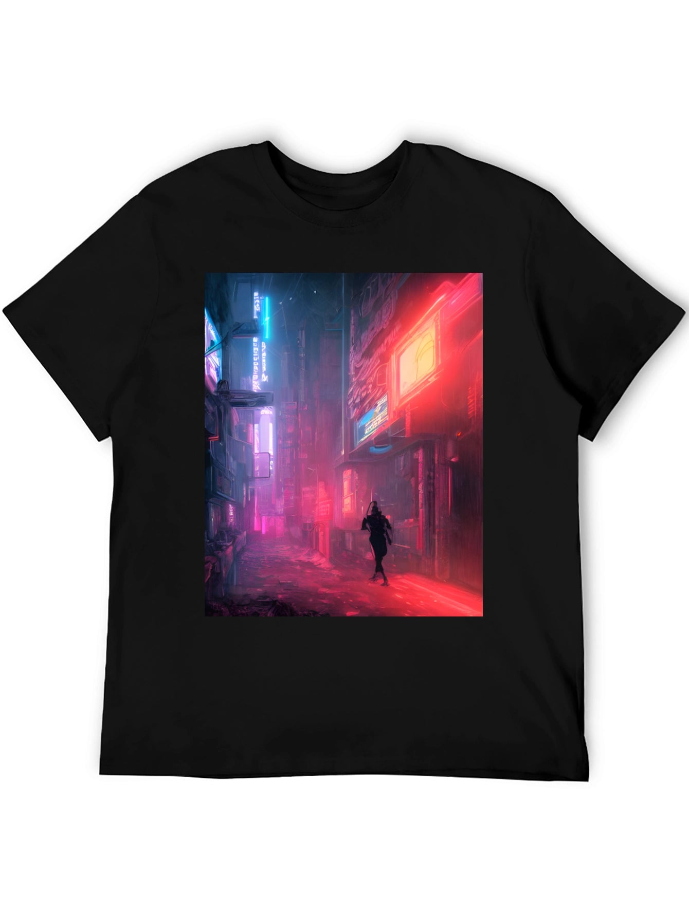 Neon Cityscape Graphic Tee
