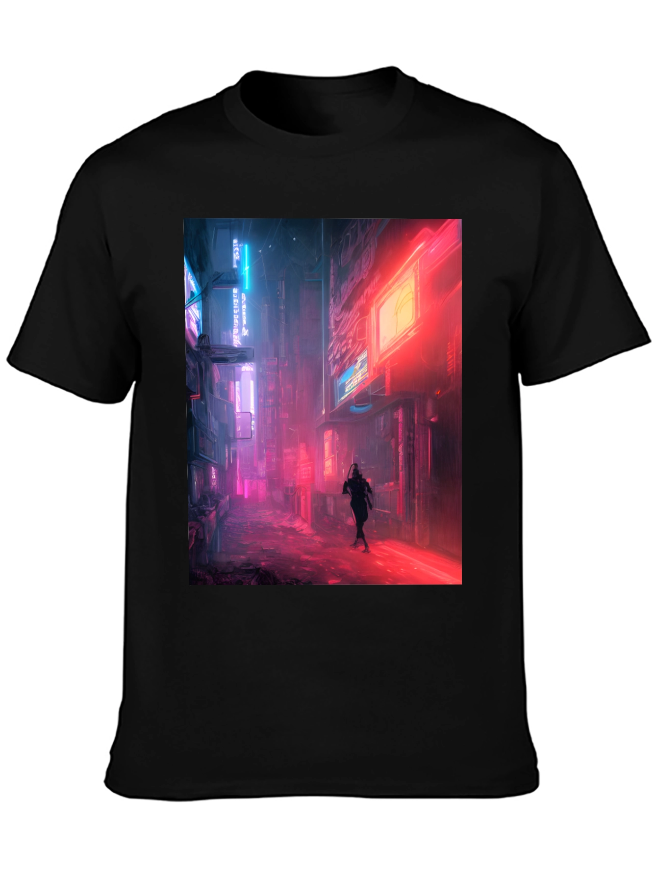 Neon Cityscape Graphic Tee