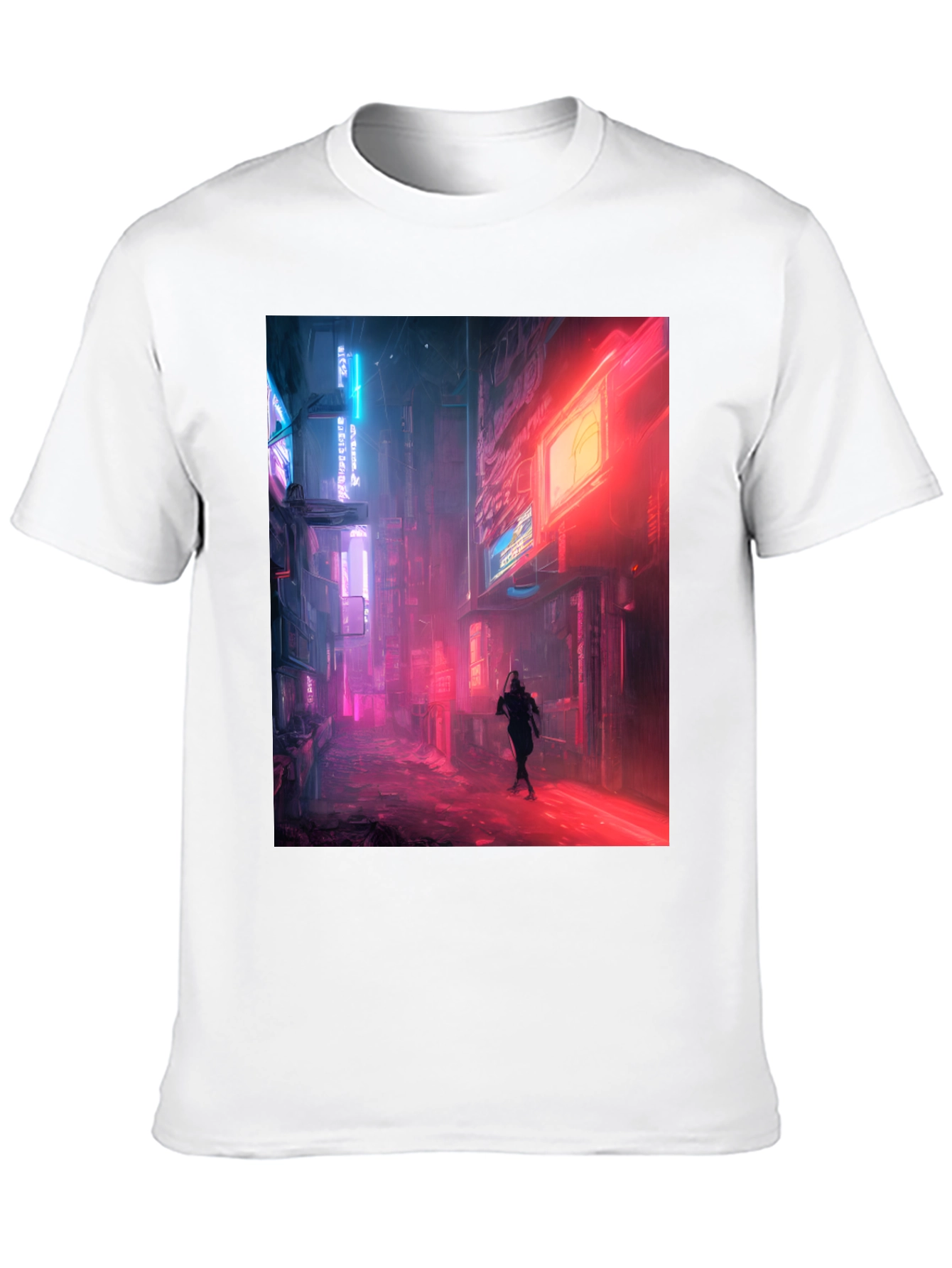 Neon Cityscape Graphic Tee