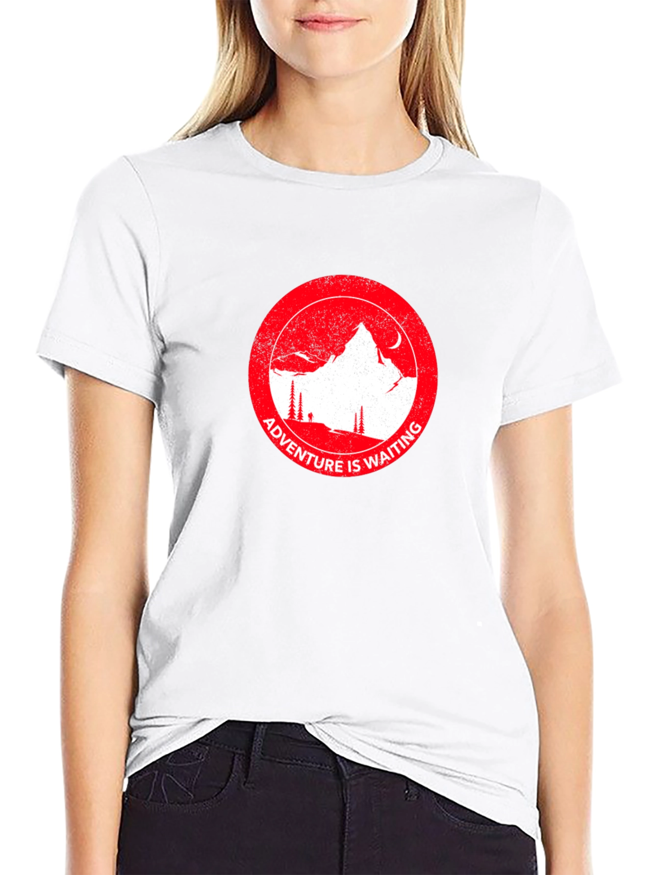 Adventure Awaits Graphic Tee - Mountain Scene T-Shirt