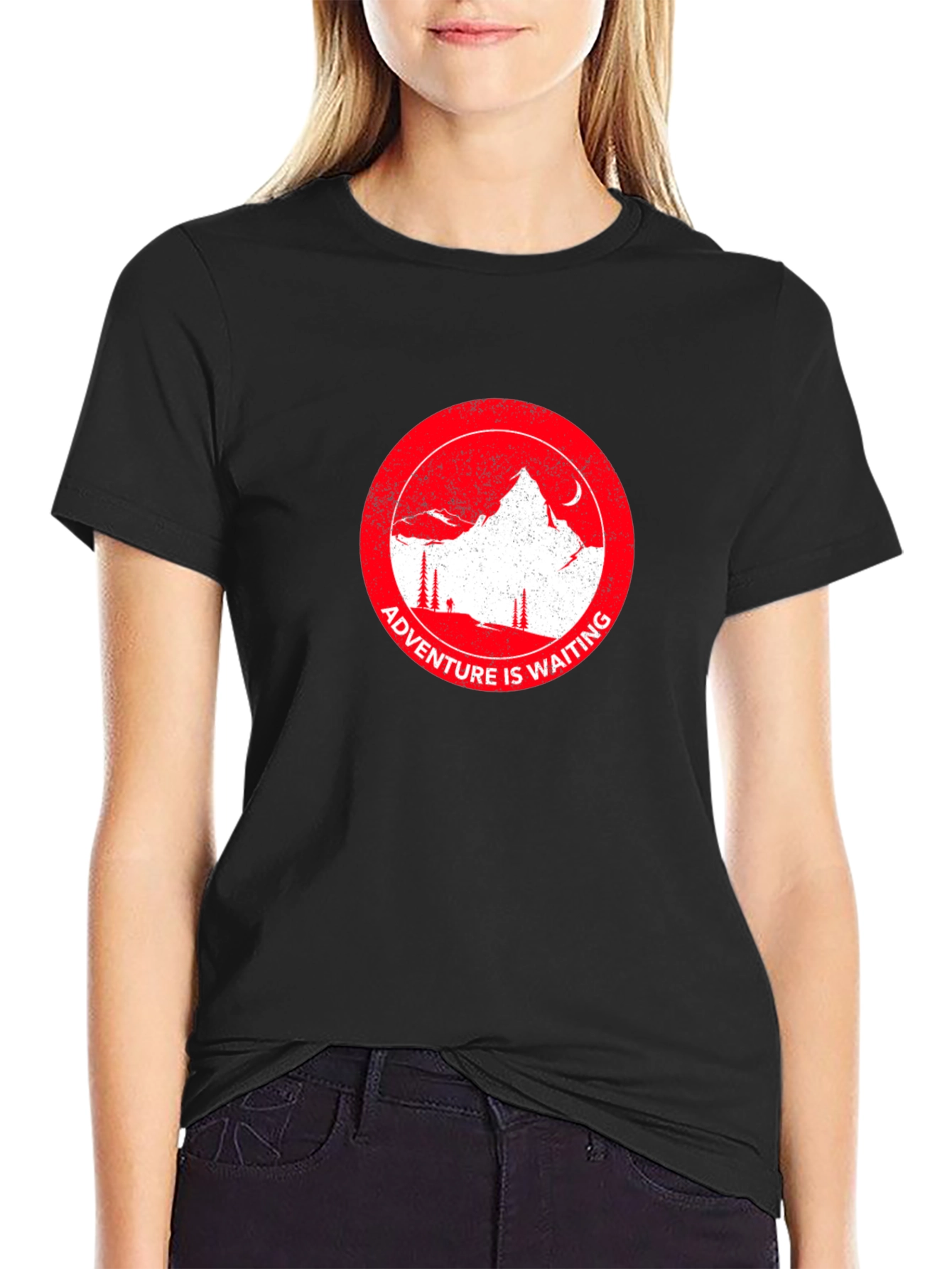 Adventure Awaits Graphic Tee - Mountain Scene T-Shirt
