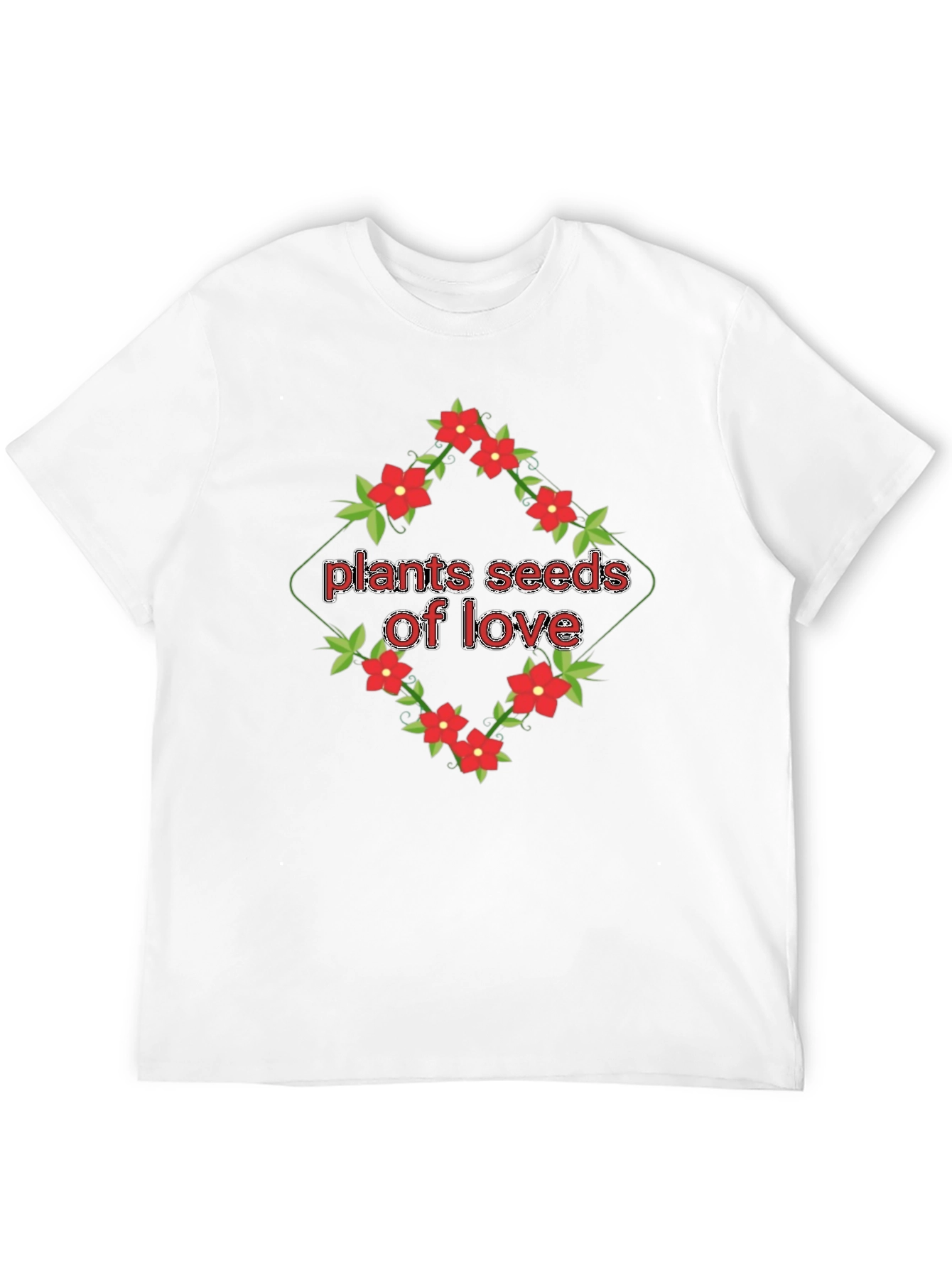 Plants Seeds of Love Floral T-Shirt