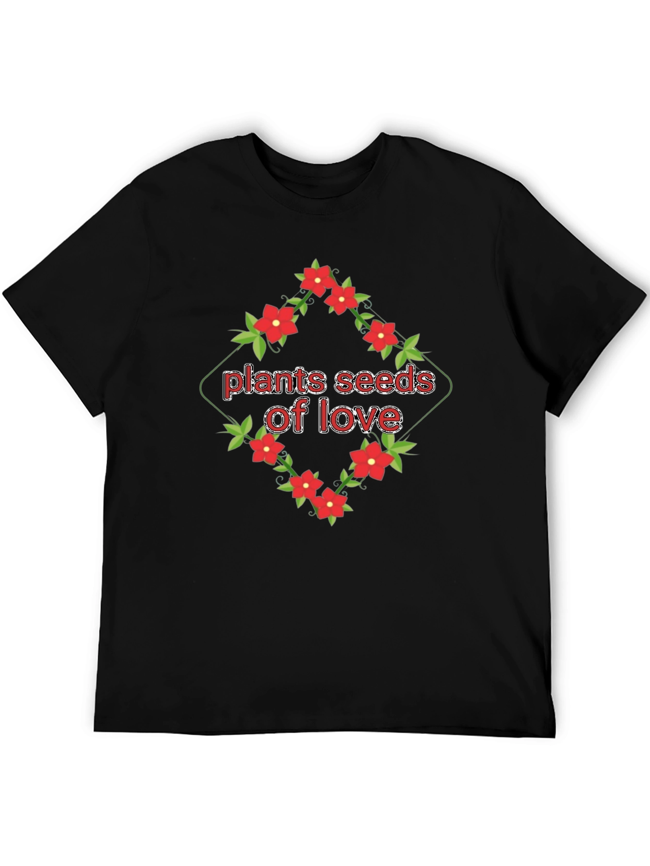 Plants Seeds of Love Floral T-Shirt
