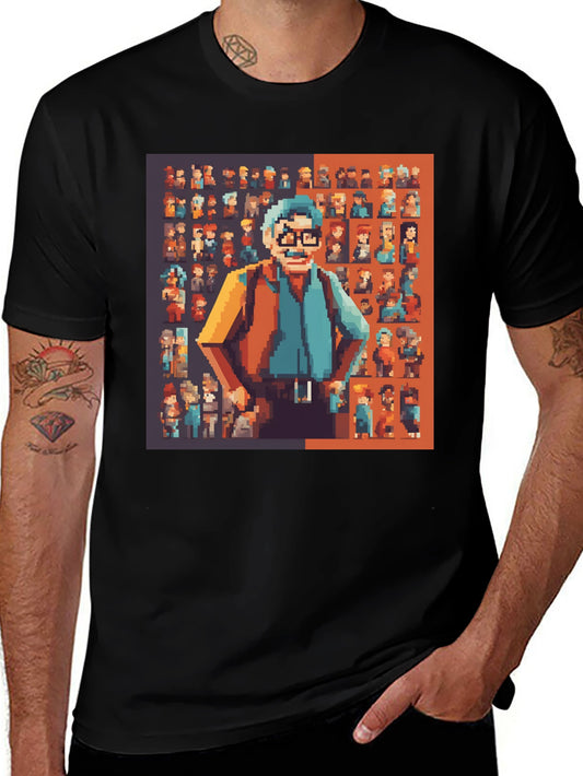 Pixel Art Graphic Print T-Shirt