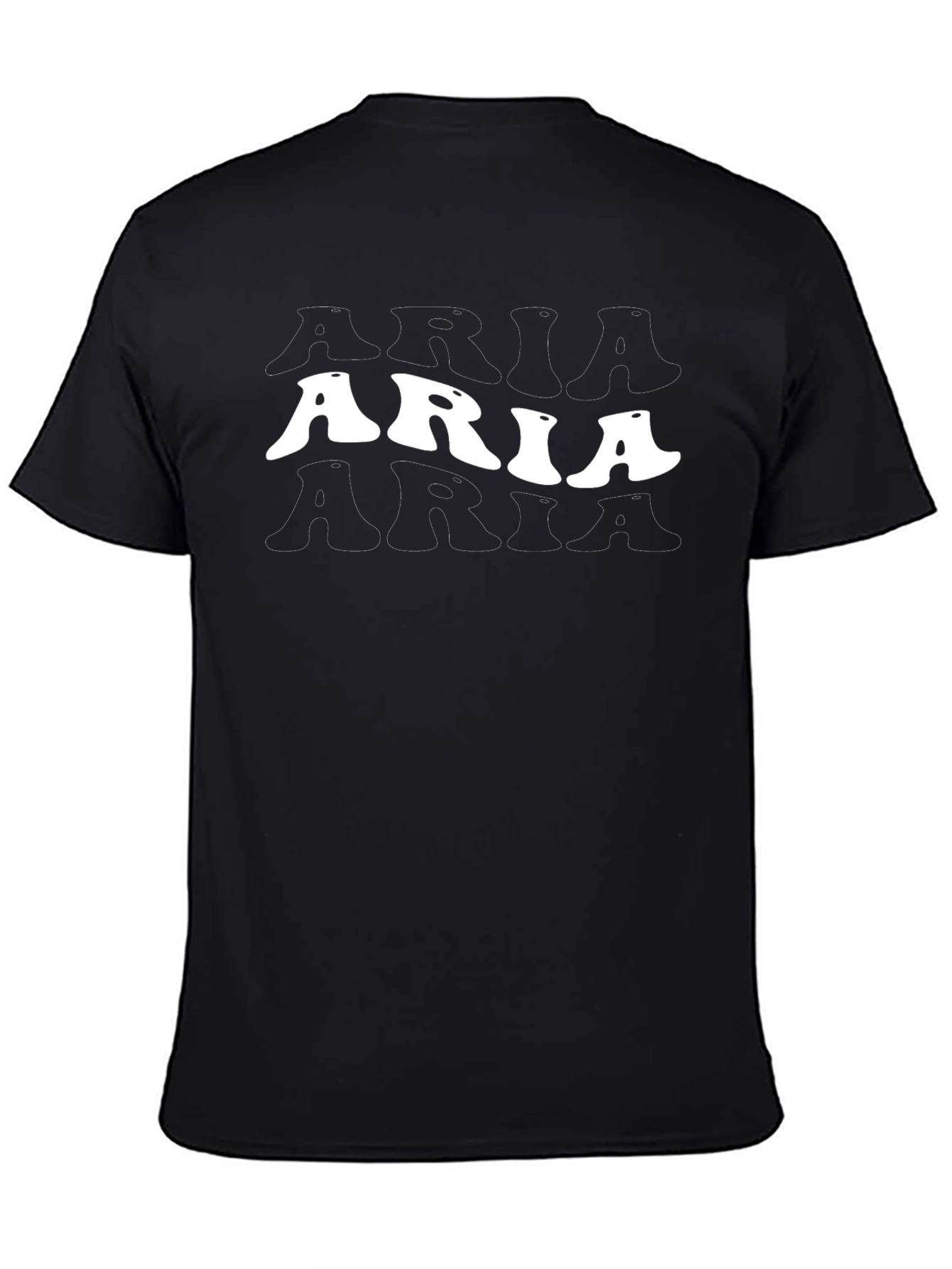 Aria Black Graphic Tee - Trendy Casual Style