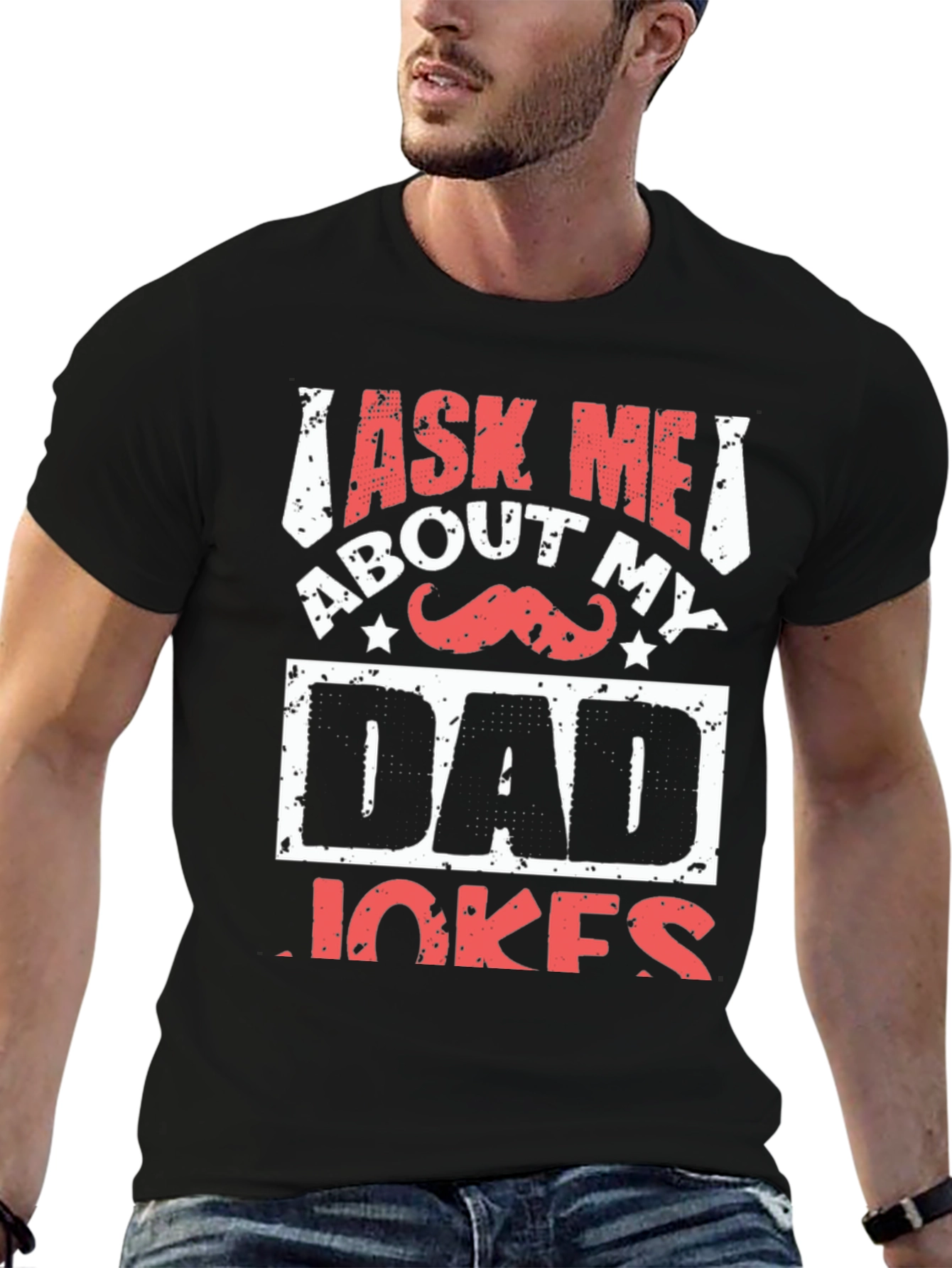 Ask Me About My Dad Jokes Graphic Tee