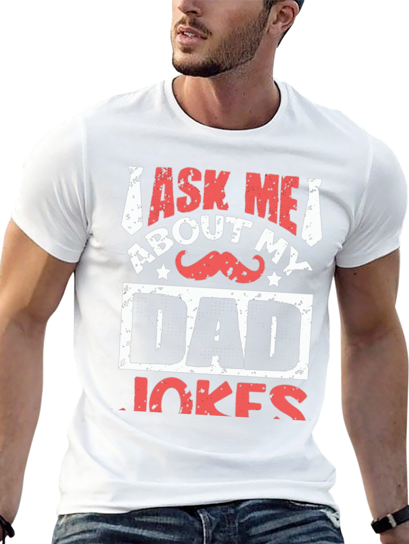 Ask Me About My Dad Jokes Graphic Tee