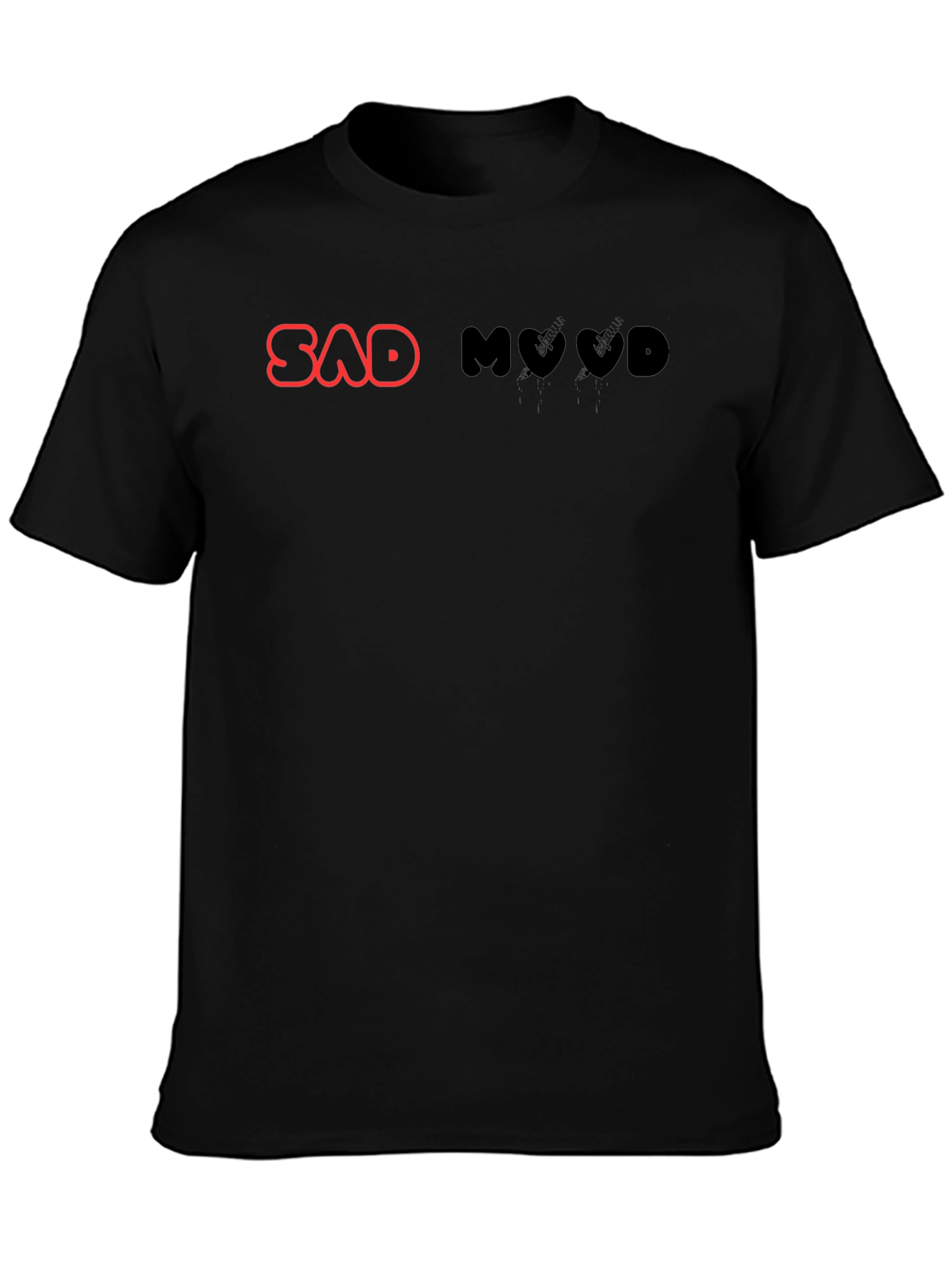 Sad Mood Black Graphic Tee