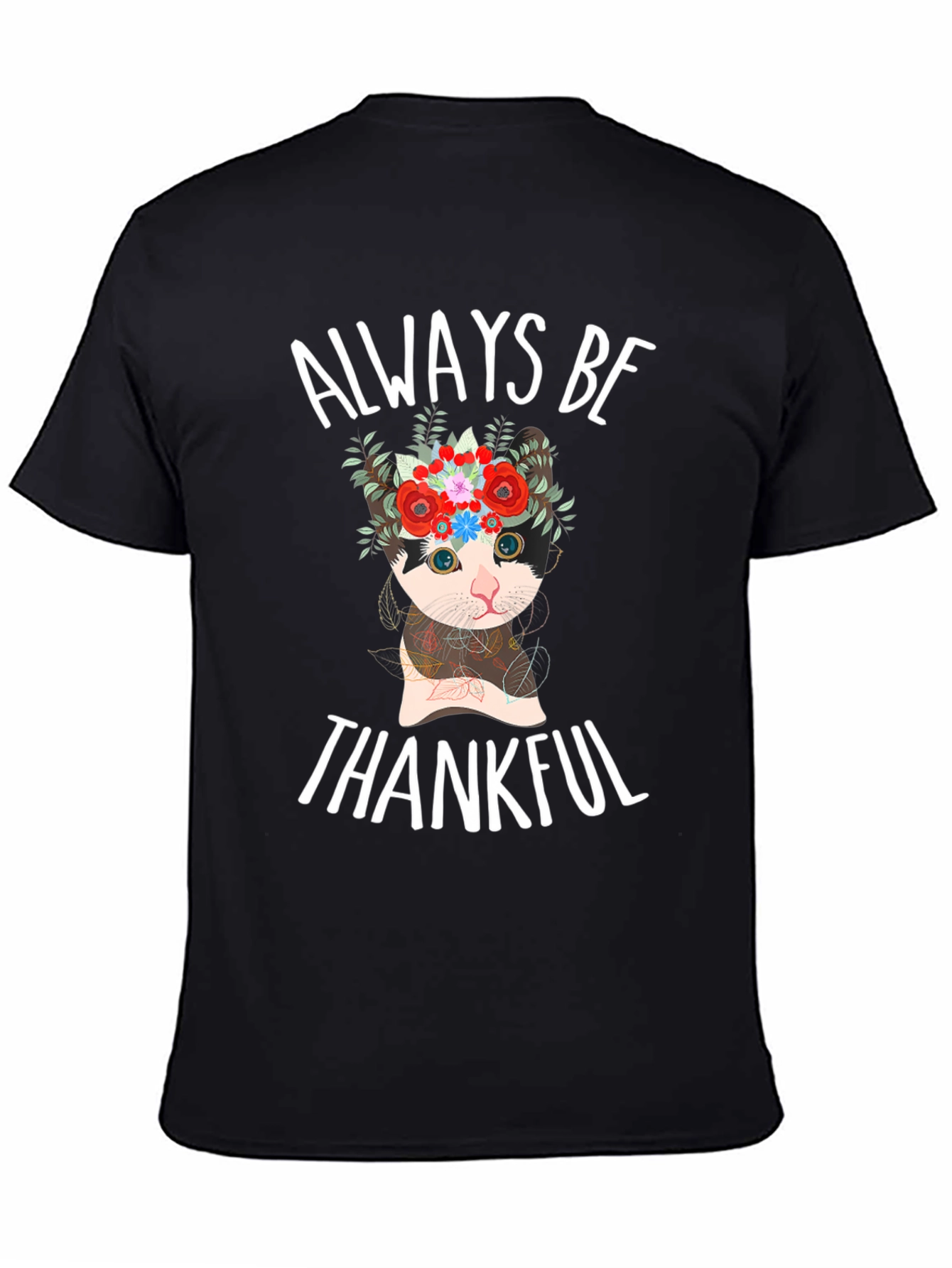 Always Be Thankful Cat Graphic Tee