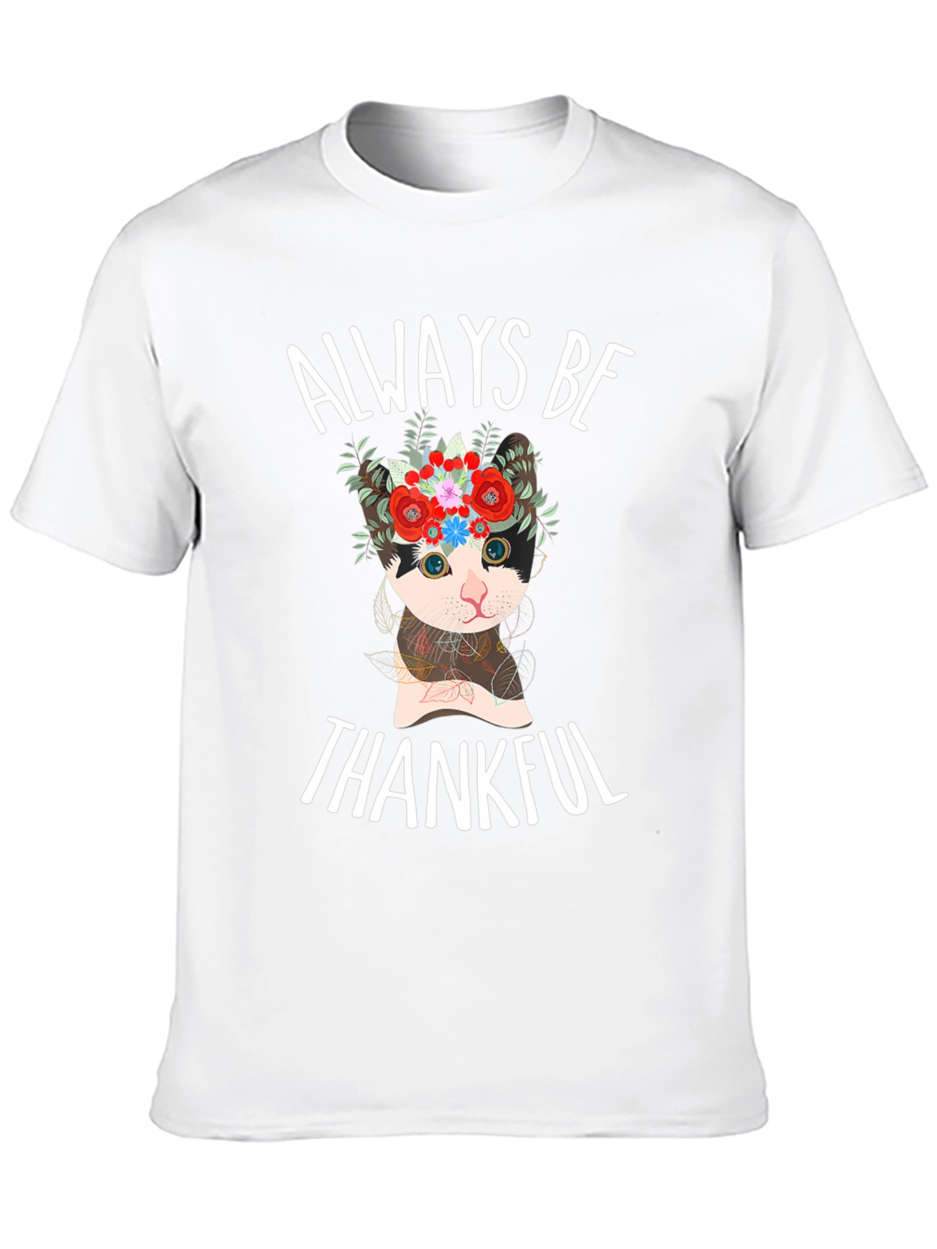Always Be Thankful Cat Graphic Tee