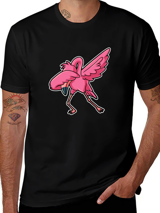 Dabbing Flamingo Graphic Tee - Trendy & Fun!