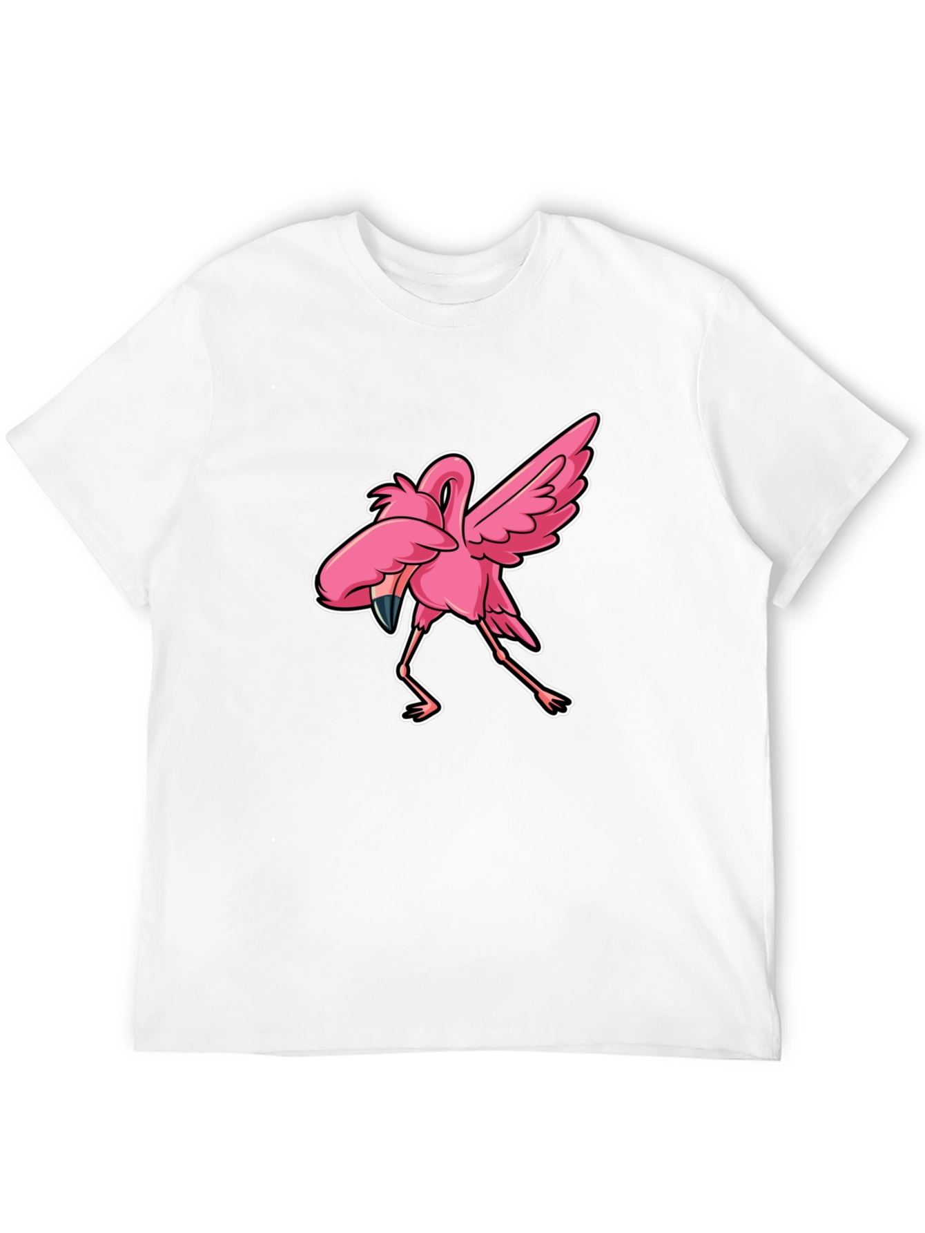 Dabbing Flamingo Graphic Tee - Trendy & Fun!
