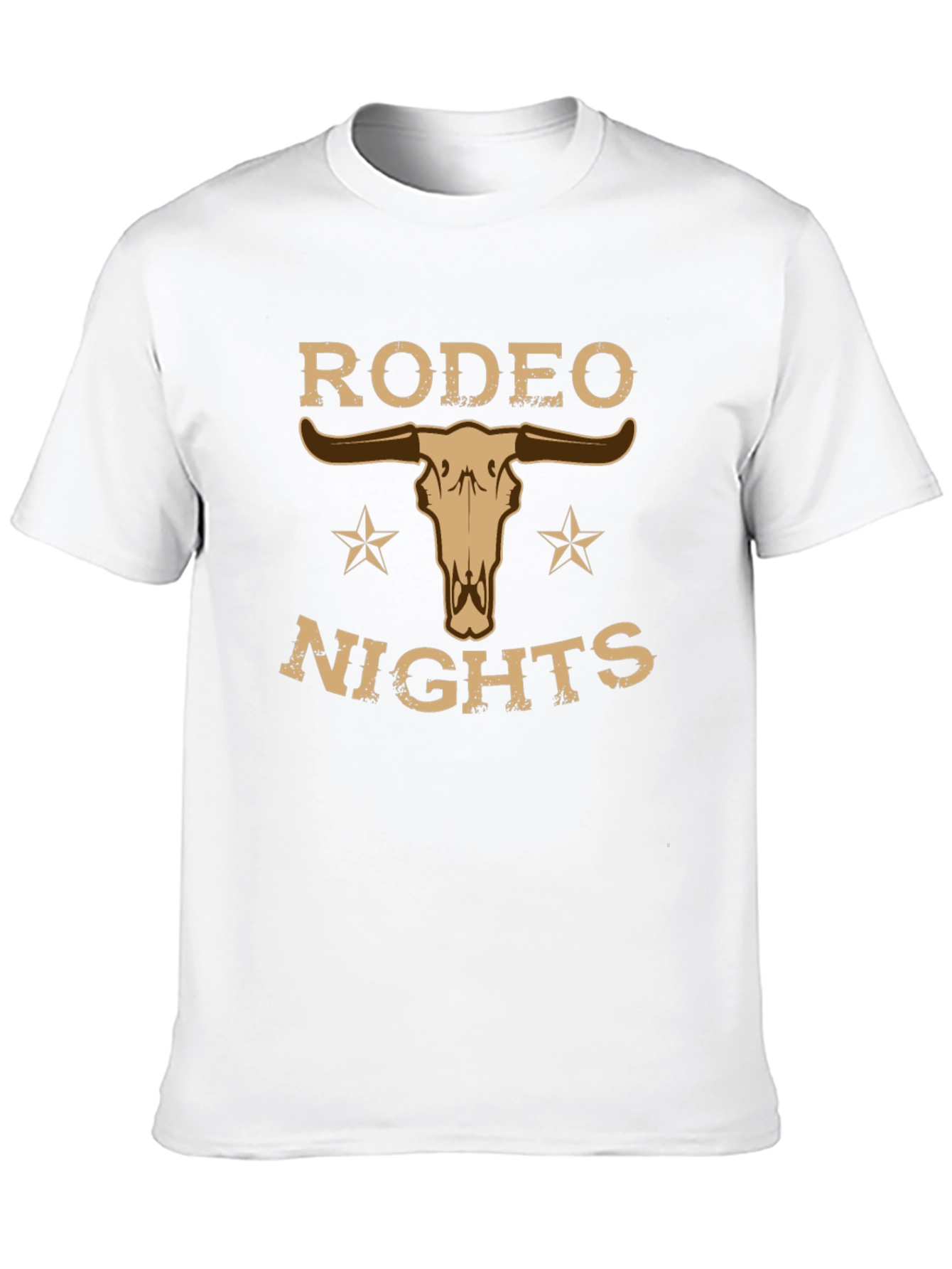 Rodeo Nights T-Shirt with Skull Graphic - Western Style