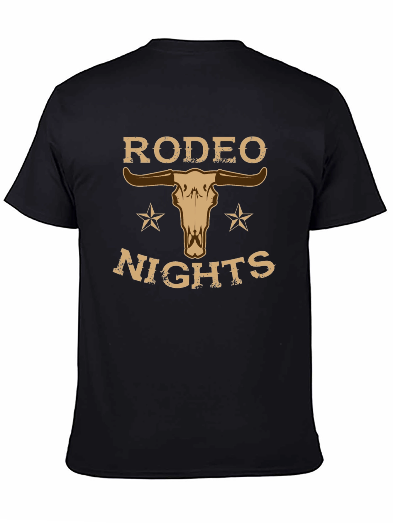 Rodeo Nights T-Shirt with Skull Graphic - Western Style