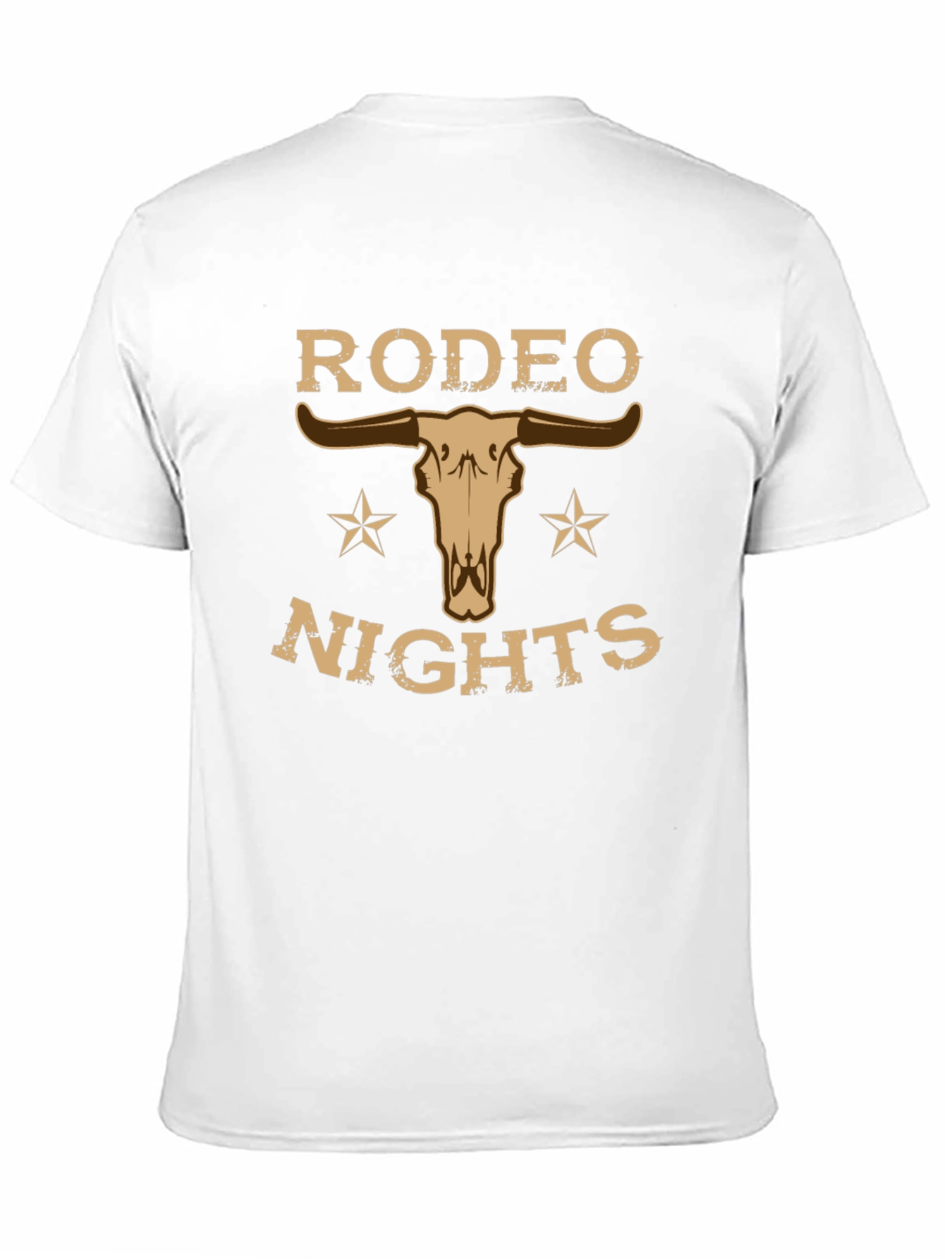 Rodeo Nights T-Shirt with Skull Graphic - Western Style