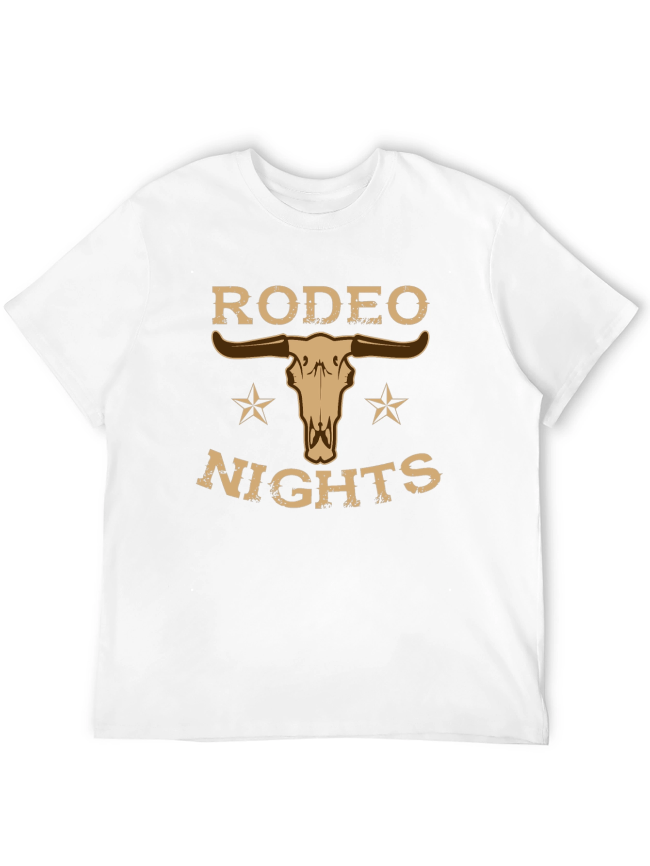 Rodeo Nights T-Shirt with Skull Graphic - Western Style