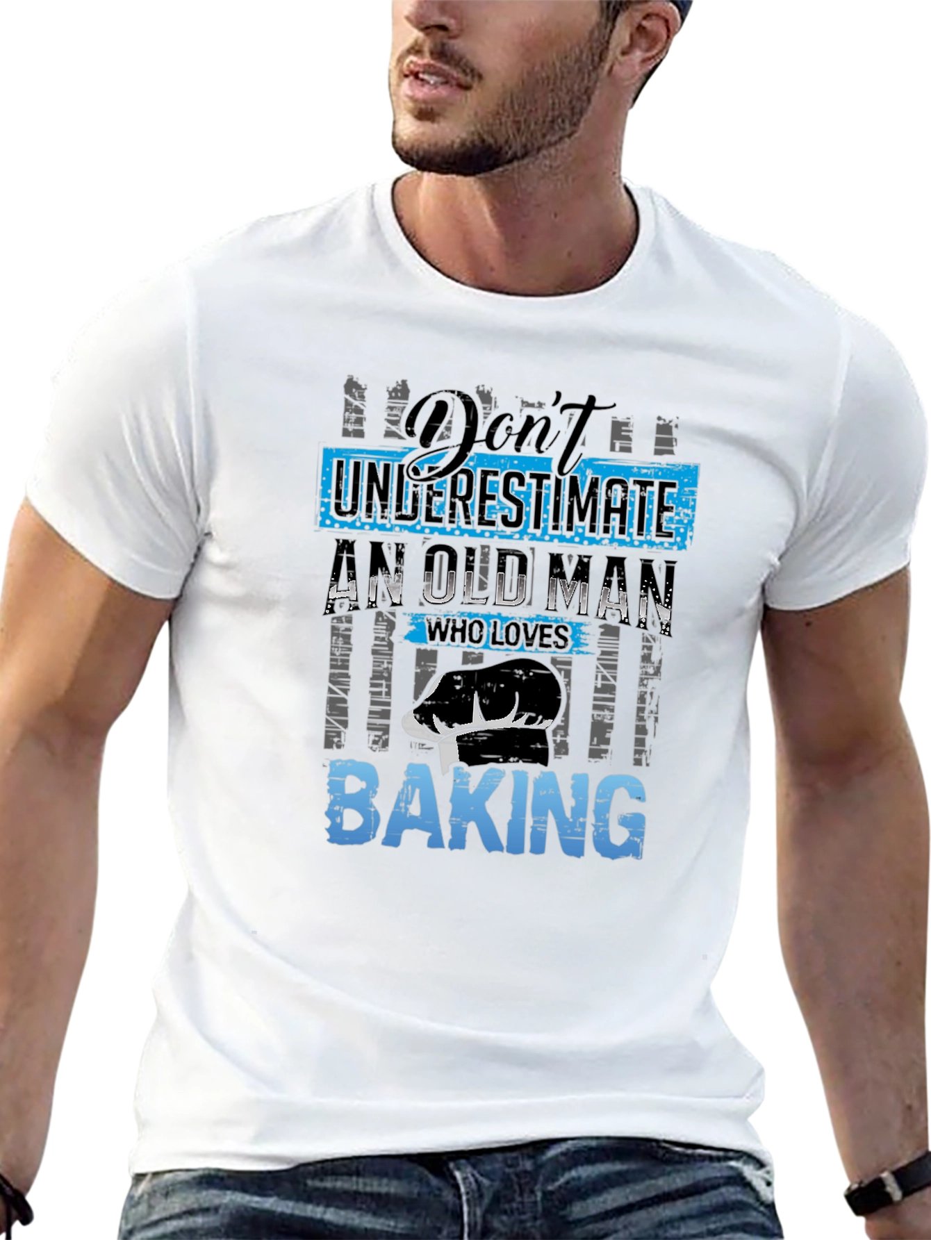 Funny Baking T-Shirt for Old Men