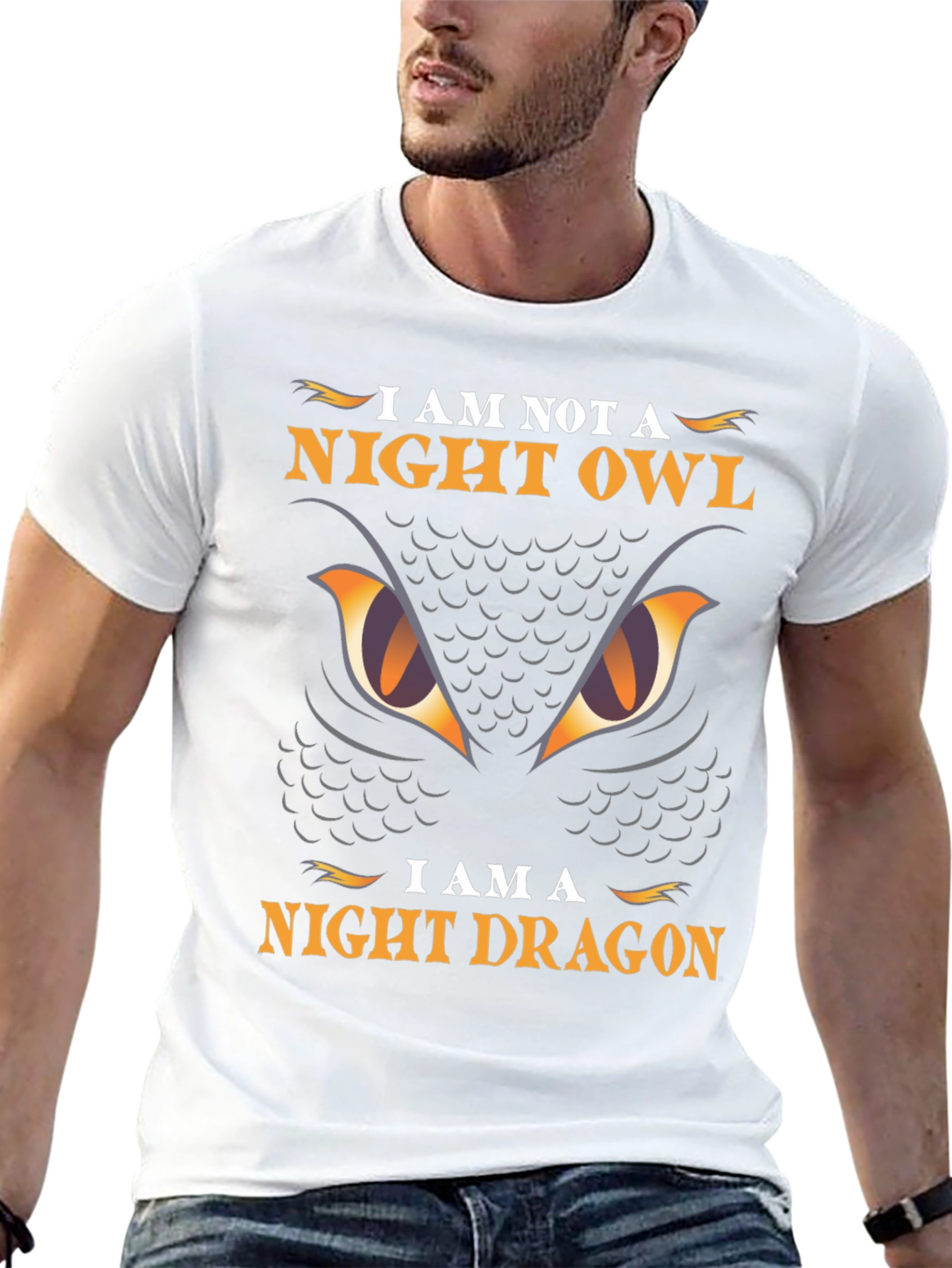 Night Dragon Graphic Tee - Owl Parody T-Shirt