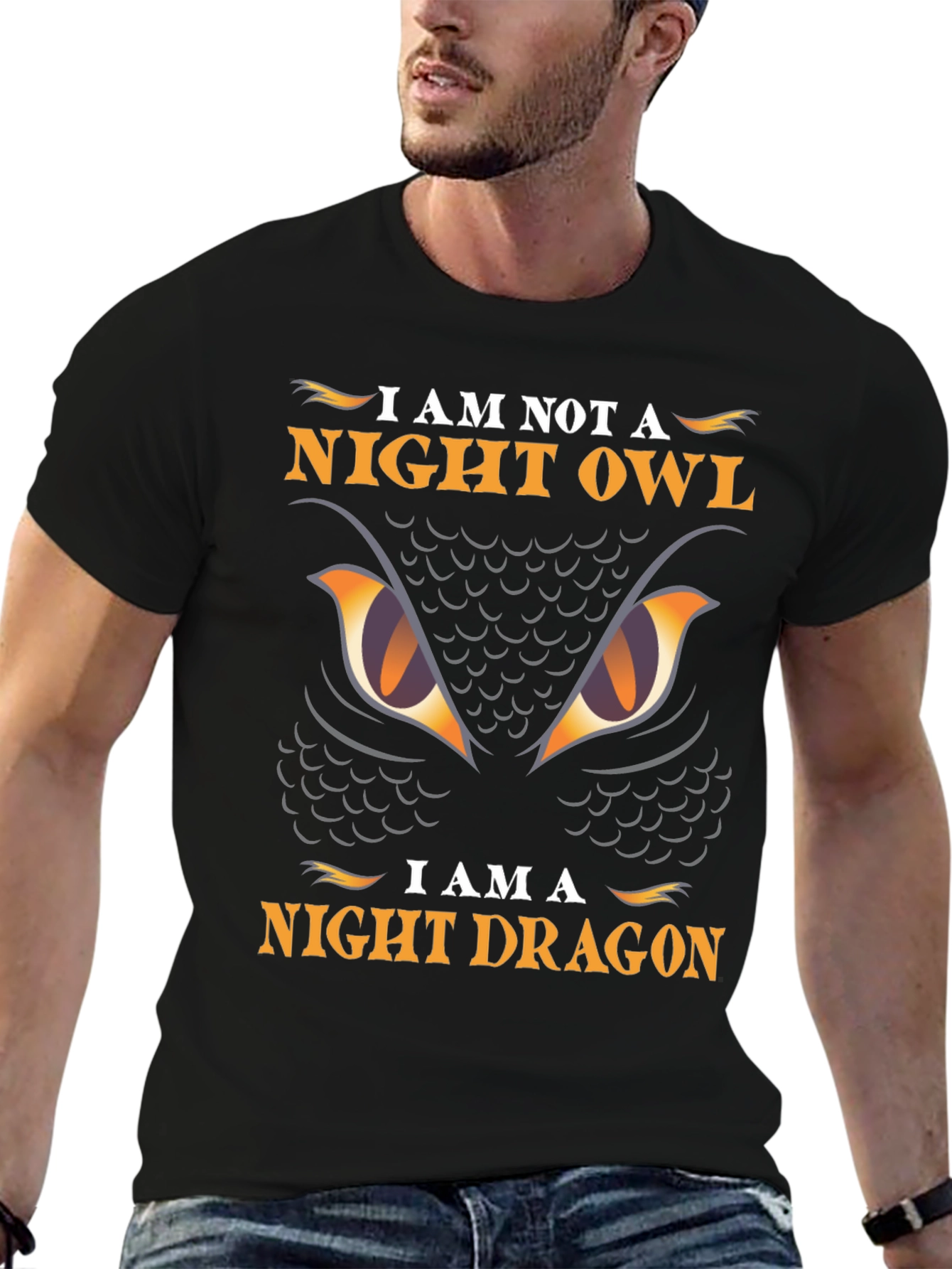 Night Dragon Graphic Tee - Owl Parody T-Shirt