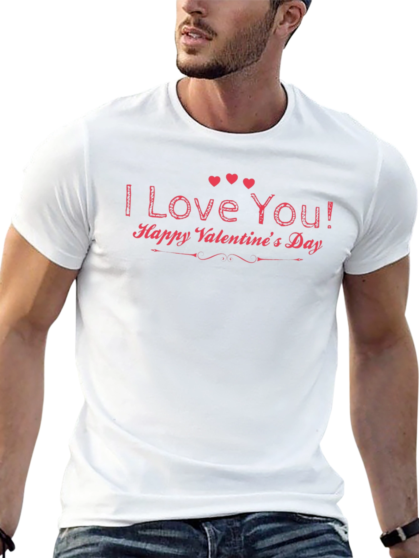 I Love You Valentines Day Graphic Tee