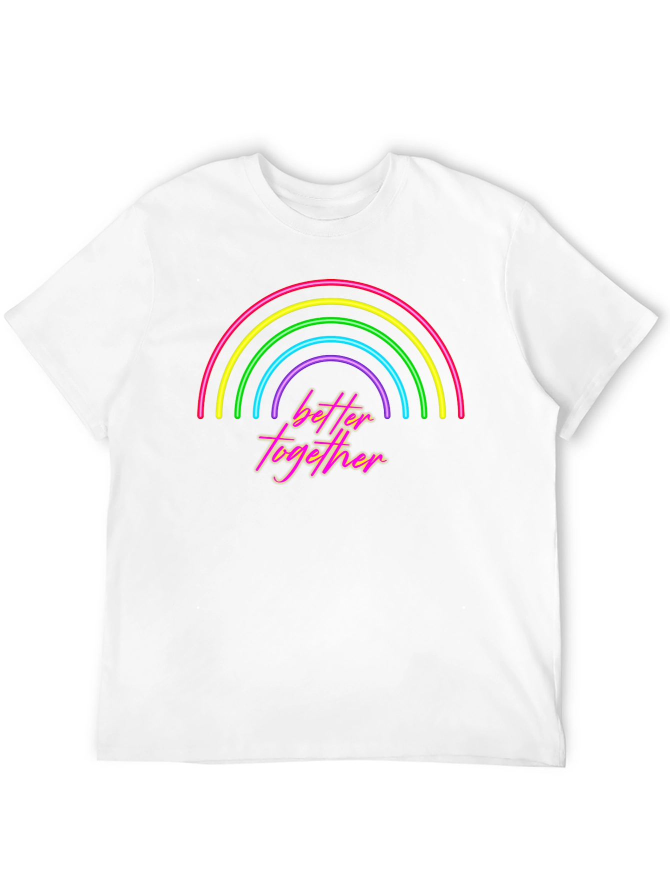 Better Together Rainbow Graphic Tee - Black