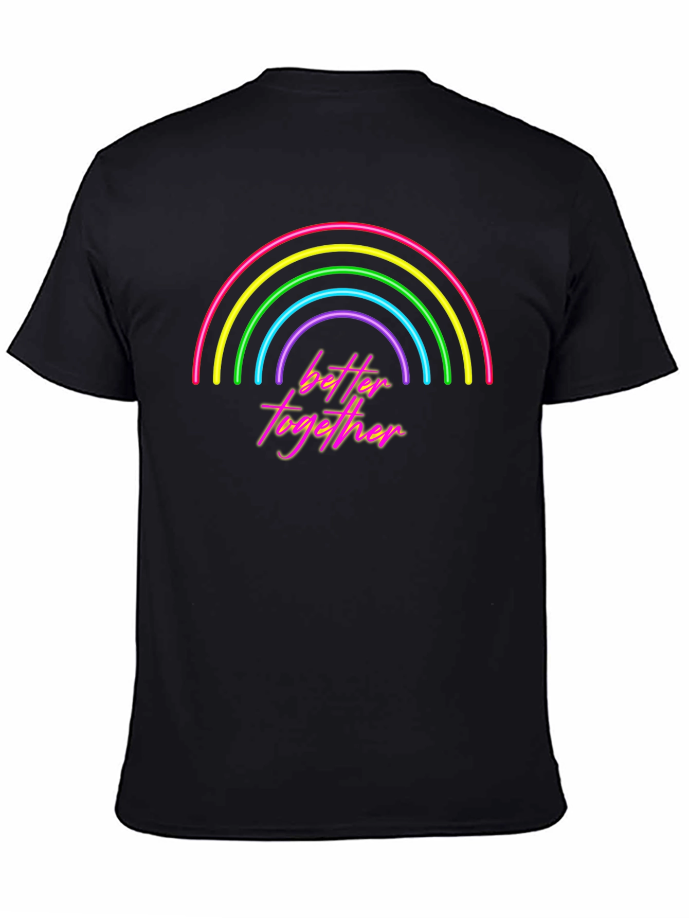 Better Together Rainbow Graphic Tee - Black