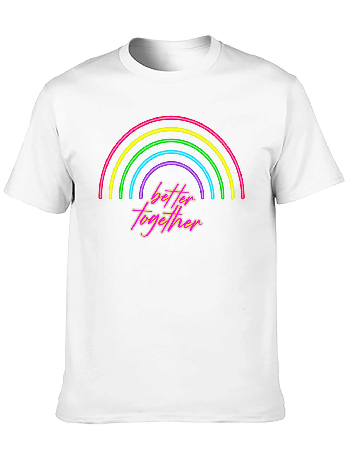 Better Together Rainbow Graphic Tee - Black