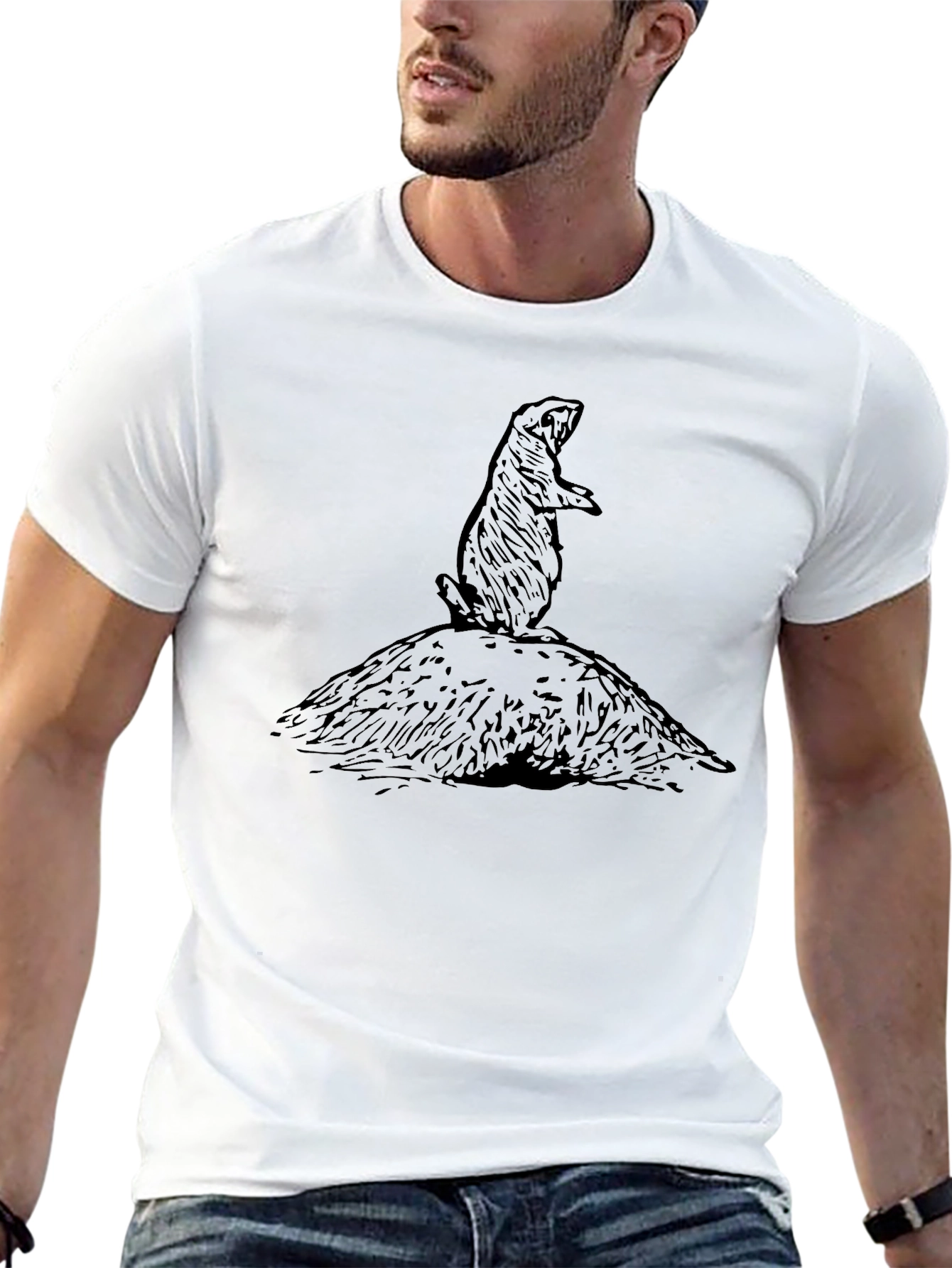Groundhog Graphic Tee - Black