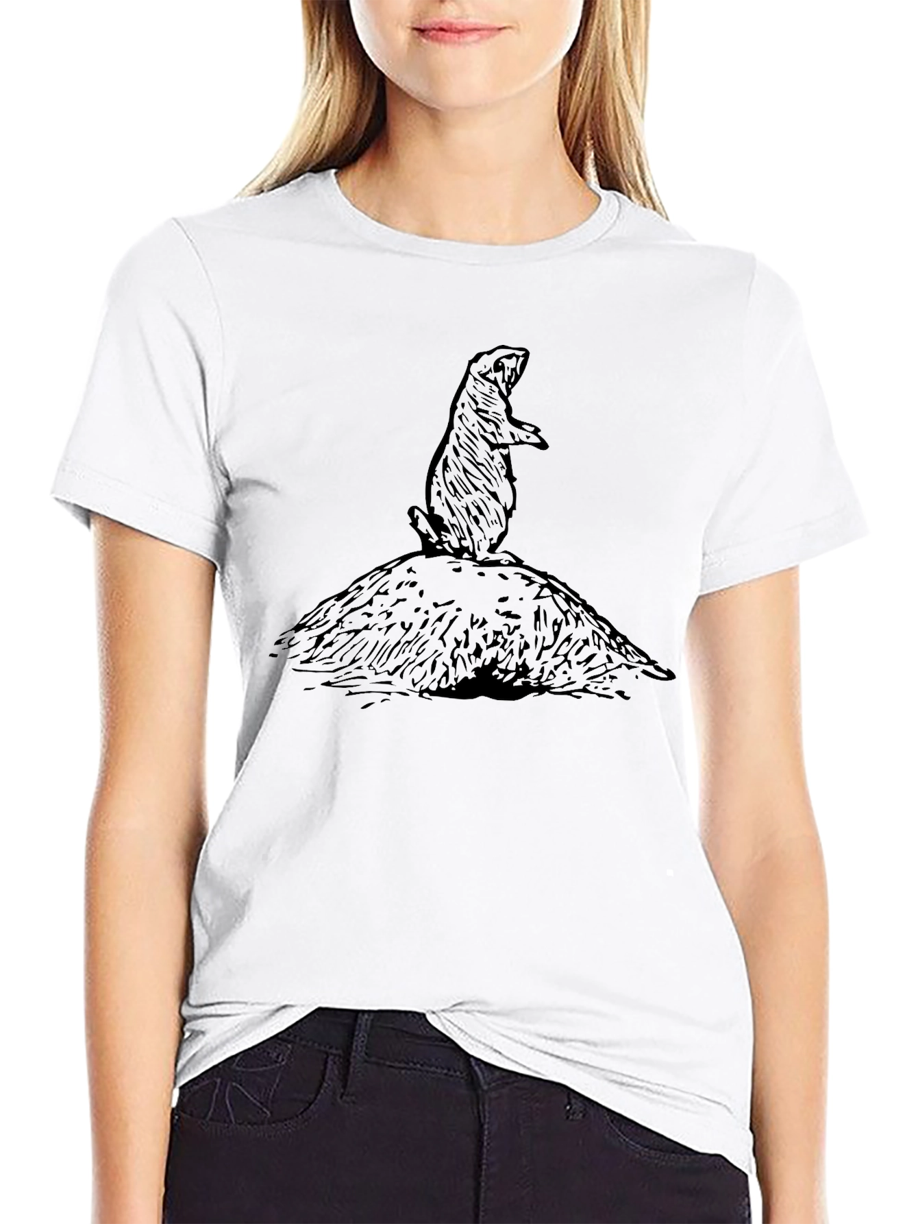 Groundhog Graphic Tee - Black
