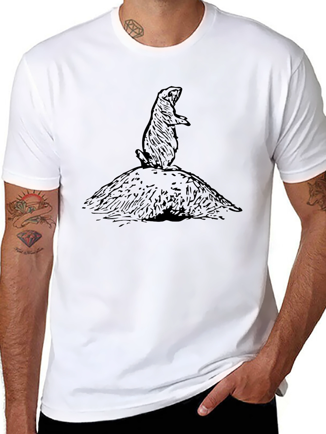 Groundhog Graphic Tee - Black