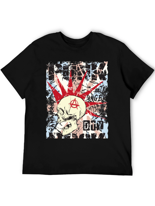 Punk Skull Graphic Tee - Edgy Anarchy Style